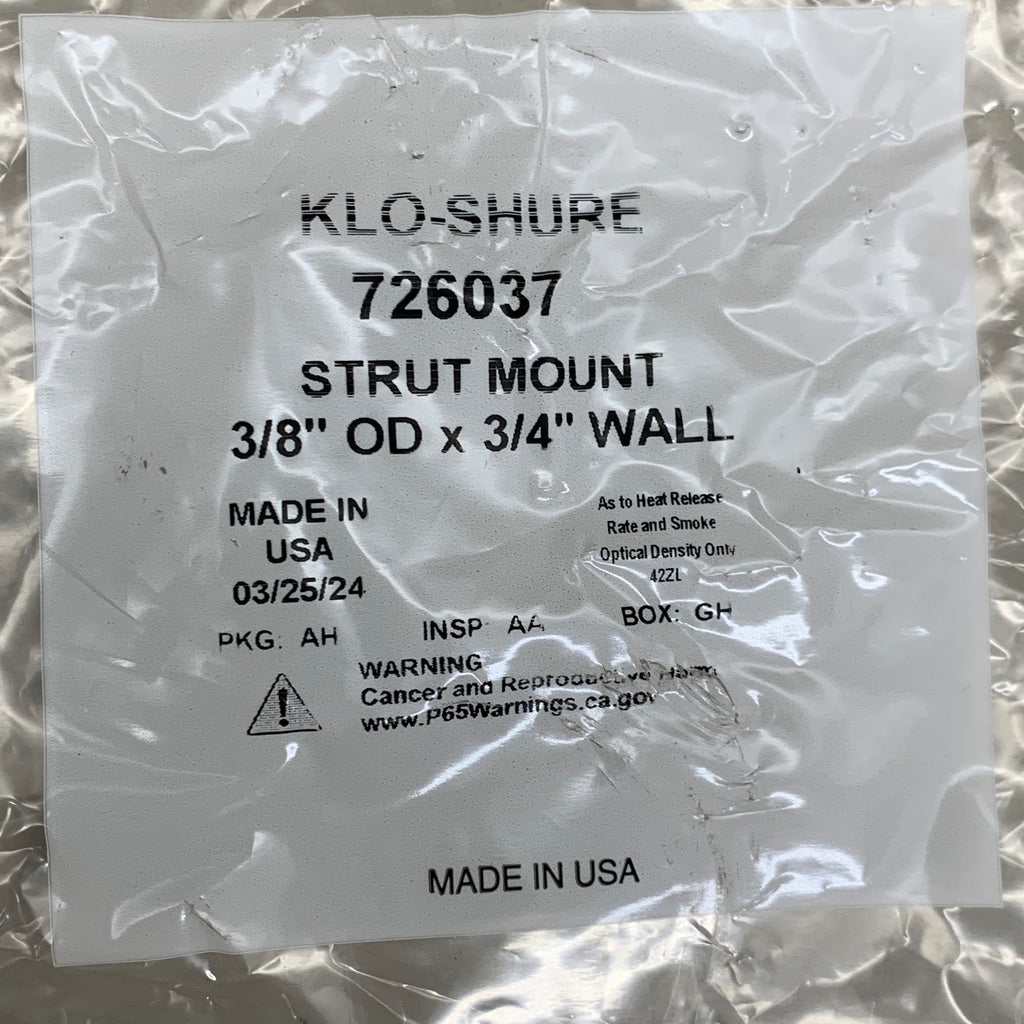 KLO-SHURE (20 Pack) Insulation Strut Mount Clamp 3/8" OD x 3/4" Wall Galv 726037