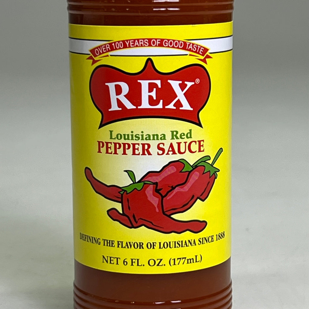 REX (24 PACK) Louisiana Red Pepper Sauce 6 oz Red BB 09/26