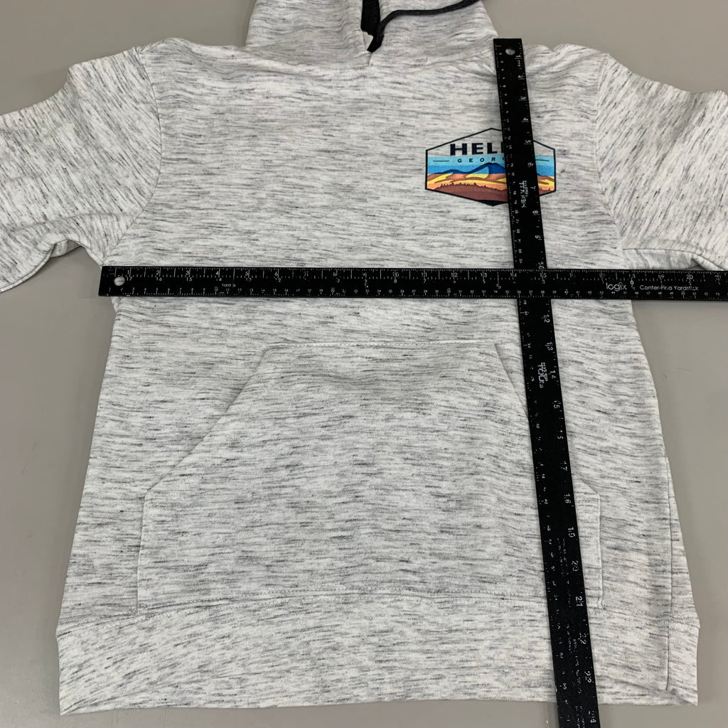LONEROCK Helen Georgia Tie Hoodie Sz Small White/Grey
