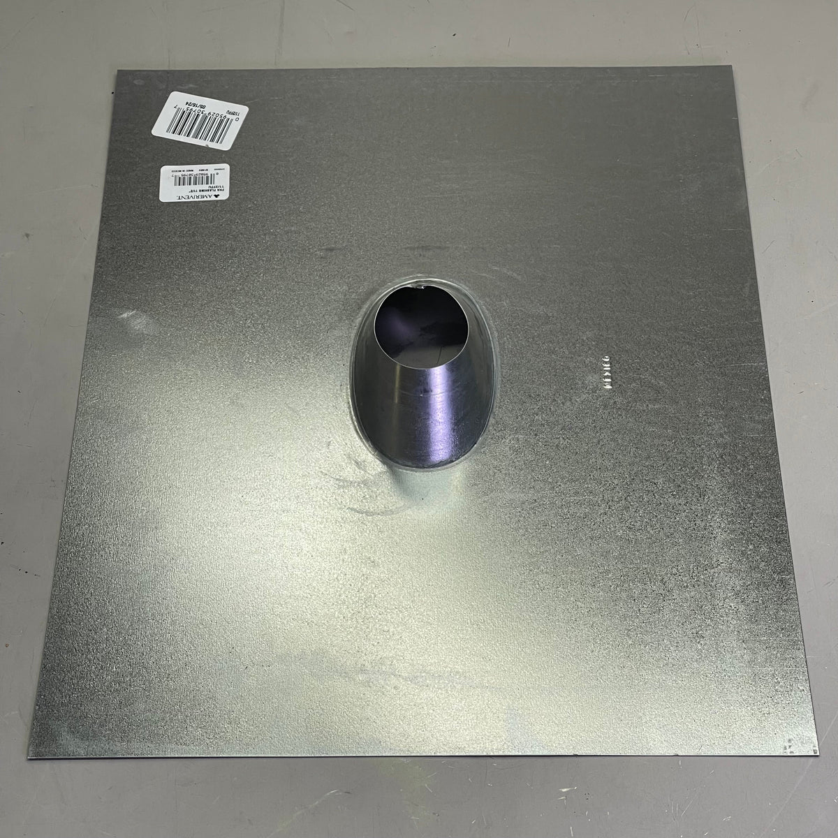 AMERIVENT Round Vent Flashing 1-1/2" Dia Galvanized Steel AMV112FFU