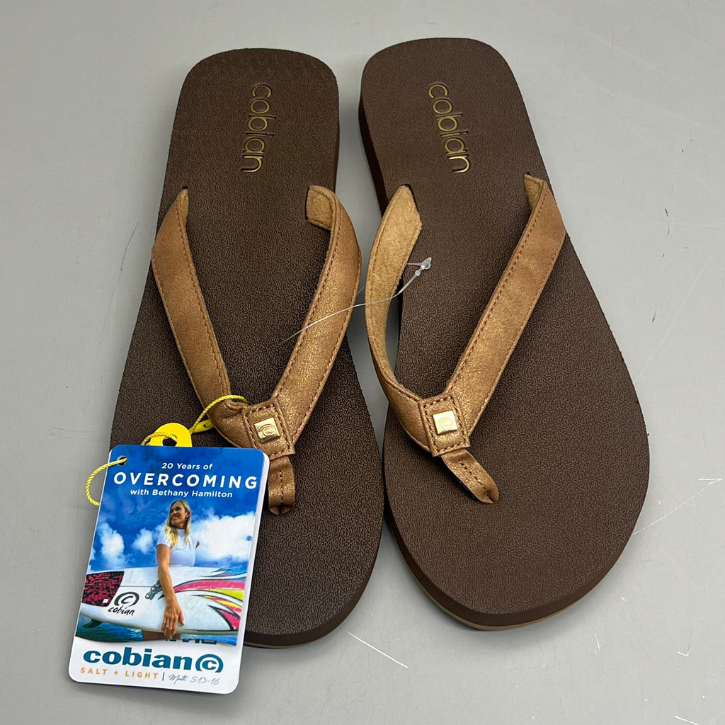 COBIAN Skinny Bounce Comfortable Synthetic Strap Women's Sz 10 Tan SKI25-230-10