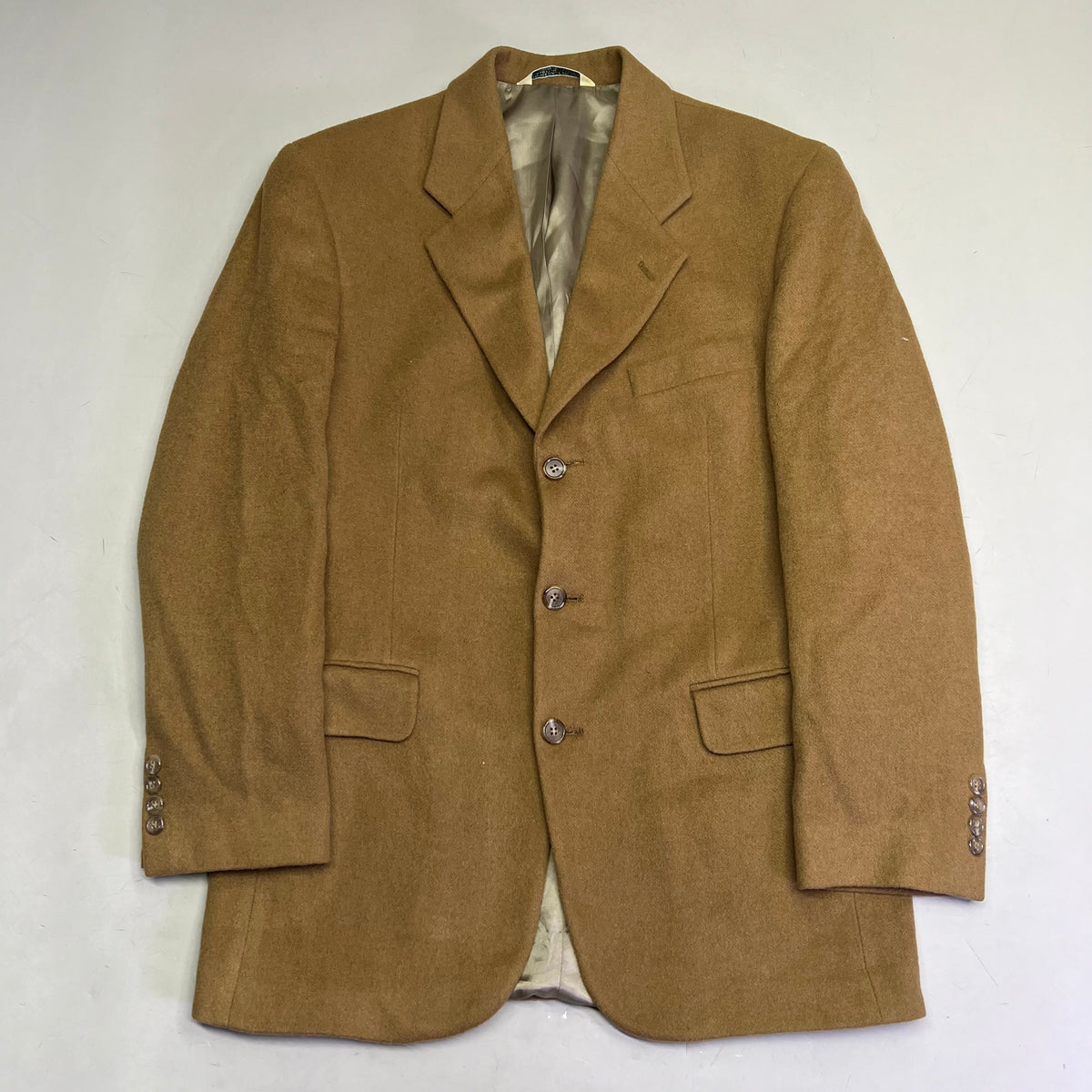 EVAN-PICONE Silk Lining Wool Outer Shell Blazer Men's Sz 36R Khaki Brown (Used)