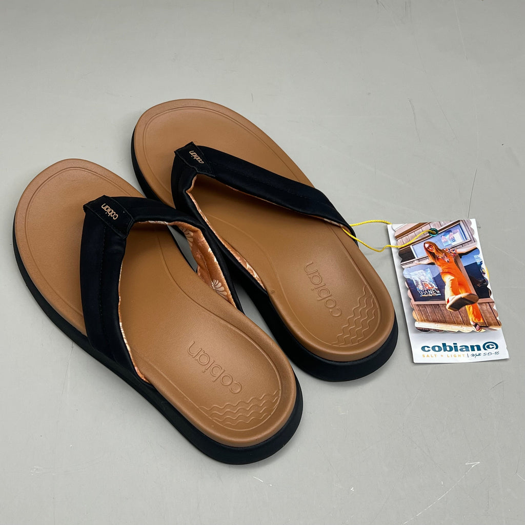 COBIAN Darby Synthetic Suede Strap Sandals  Women's SZ 9, EU 39.5 Black DAR24-001-9