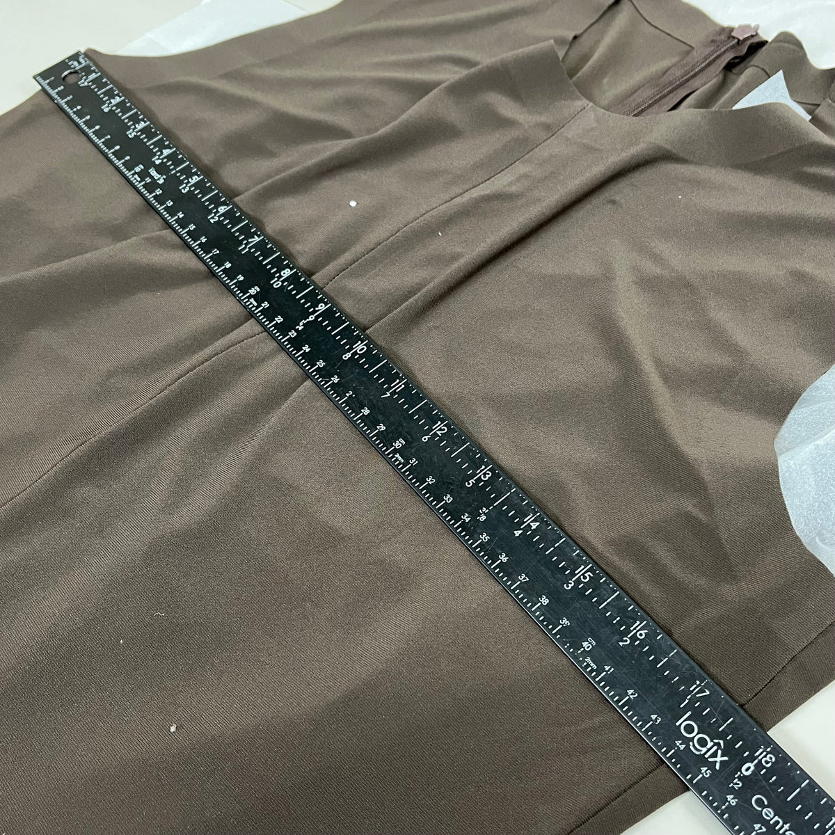 NORMA KAMALI Sleeveless Catsuit w/ Footsie Hidden Zip Women's Sz XL/42 Chocolate