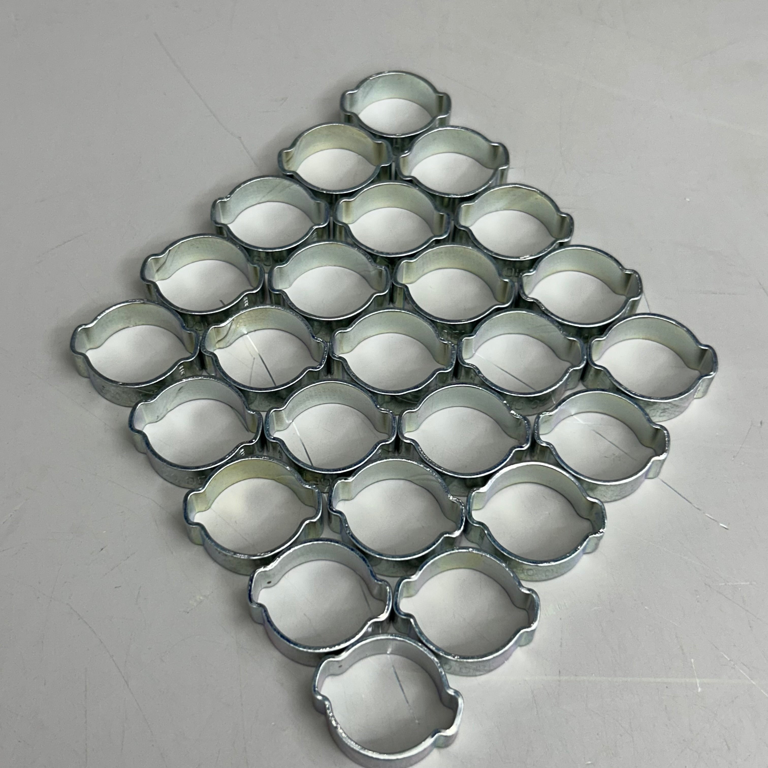 COILHOUSE PNEUMATICS  (25 Pack) Double Ear Clamp Zinc Plated Steel 20mm