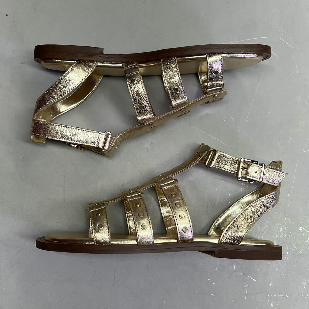 VINCE CAMUTO Leather Studded Gladiator Sandals Women's Sz 10M Egyptian Gold