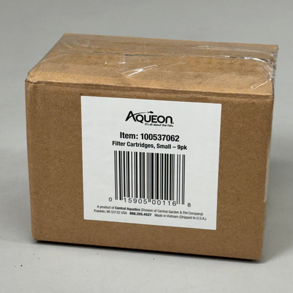 AQUEON (9 PACK) High Quality Carbon Fish Tank Filter Cartridges Small 100537062