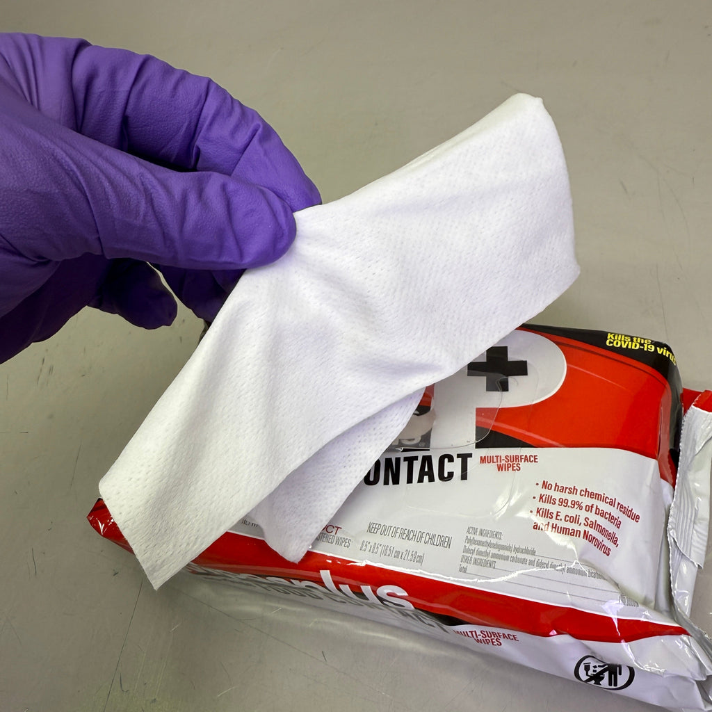 ZA@ WipesPlus No-Rinse Contact Surface Wipes 6 Pack (80 Each, 480 Total) 37608