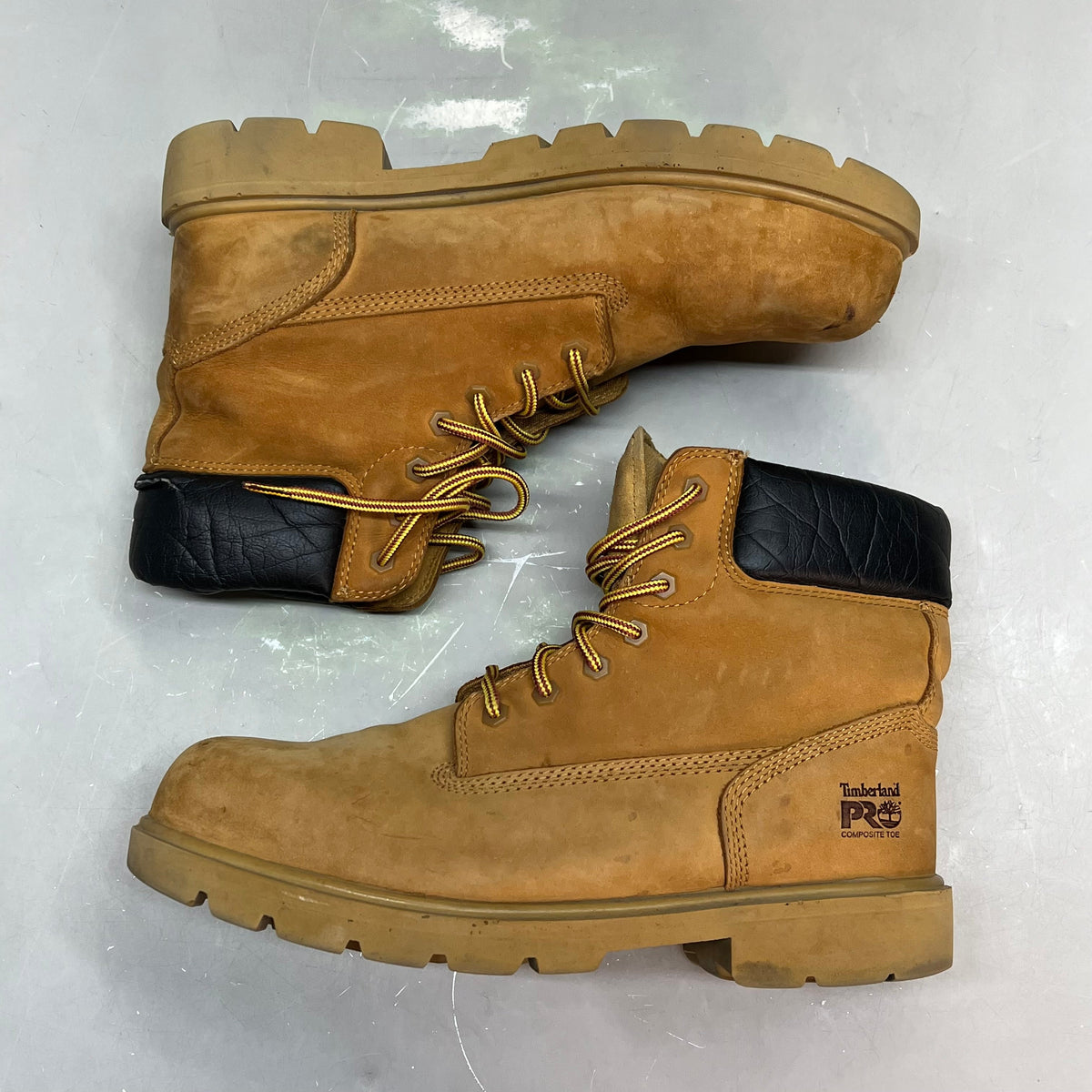 TIMBERLAND PRO Composite Toe Waterproof Work Boots  Men's Sz 10.5 Tan (Used)