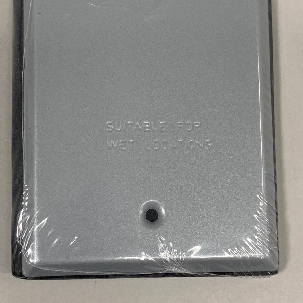 BWF (6 PACK) Single Gang Weatherproof Blank Wallplate Grey BC-1V