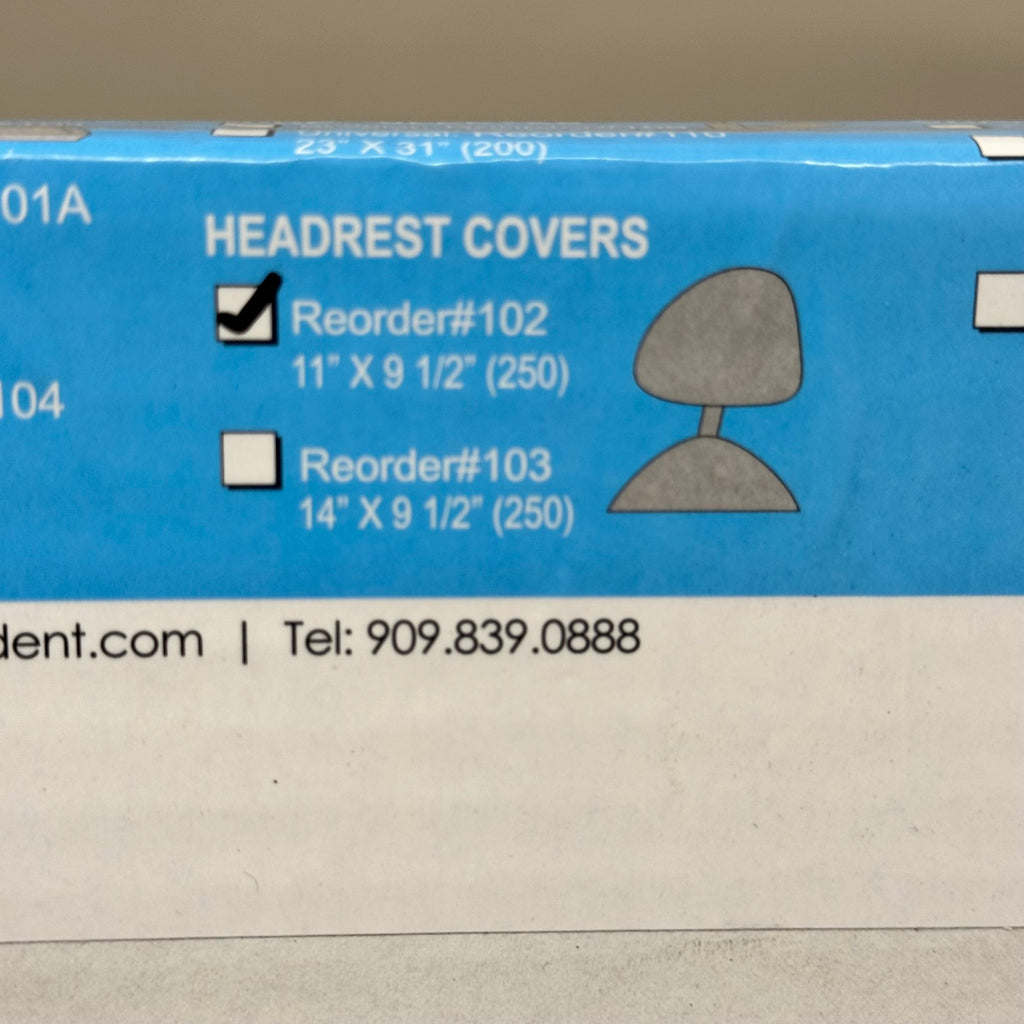 PAC-DENT (3000 PACK) Copolymer Plastic Head Rest Covers  11"x9.5"x2" Clear #102