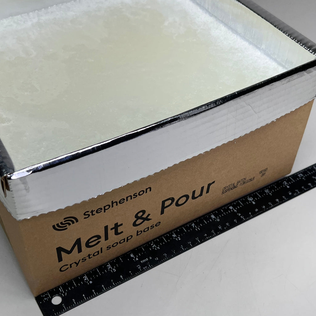 STEPHENSON Melt & Pour Crystal Clear Soap Base Sz 12" L X 11" W X  6.5" H