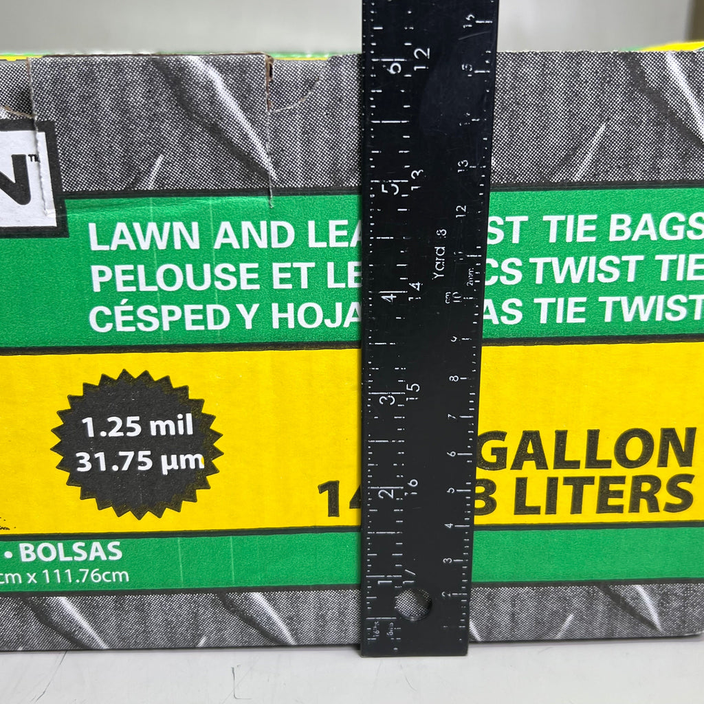 VULCAN (40 Bags) Lawn & Leaf Twist Tie Trash Bags 39 Gallon, Black