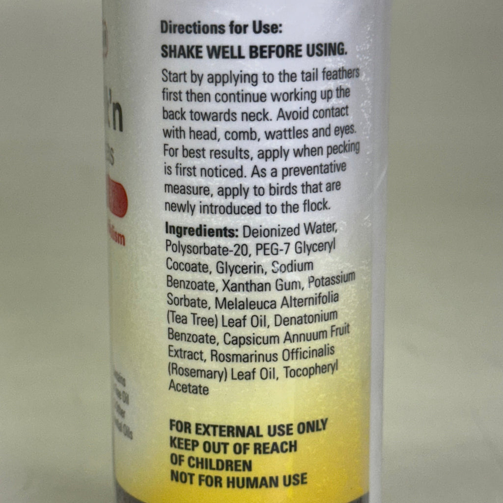 NO PICK'N (2 PACK) For Chickens Hydrogel Spray 8 fl oz White