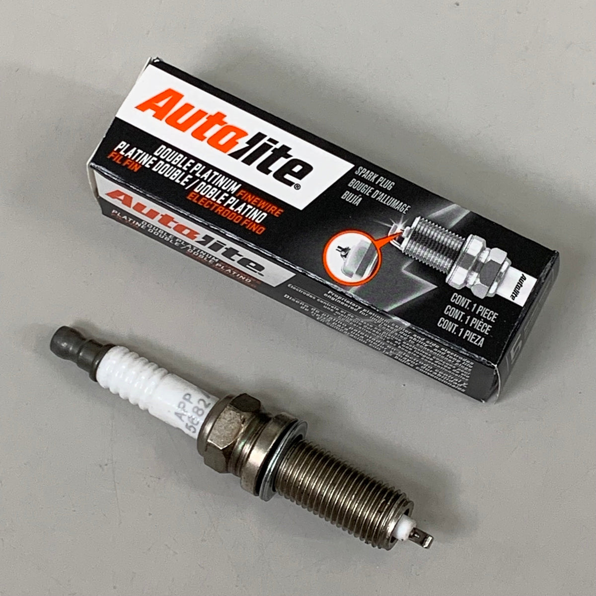 AUTOLITE (4 PACK) Double Platinum Standard Spark Plug 14MM Hex SZ APP5682