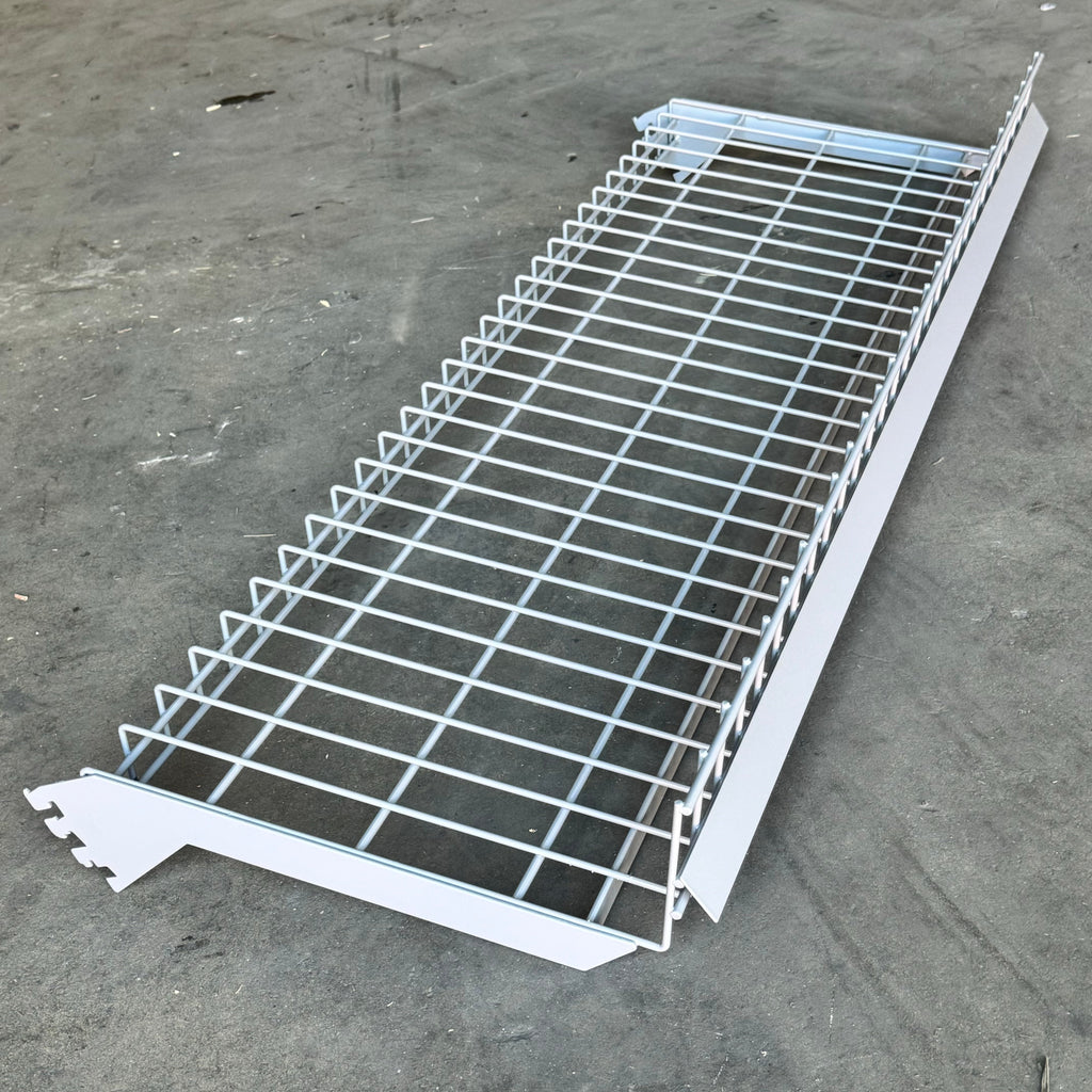 Shoe Rack Shelving 2 Pack Sz 48”Lx17”Wx5 1/2”H Grey 1023034-00PK20155 Used