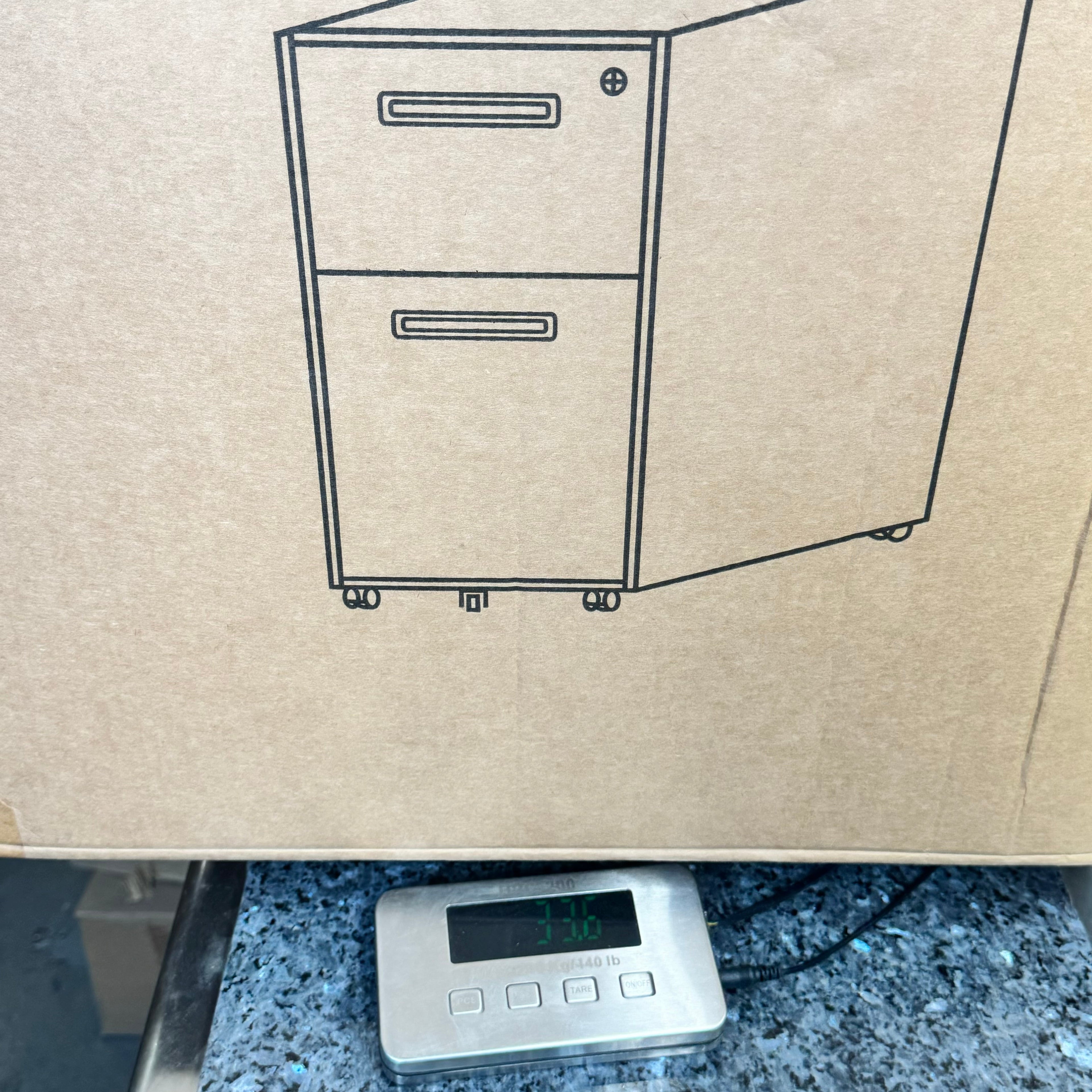 SITONIT•SEATING Mobile Pedestal Two Drawer Locking Cabinet