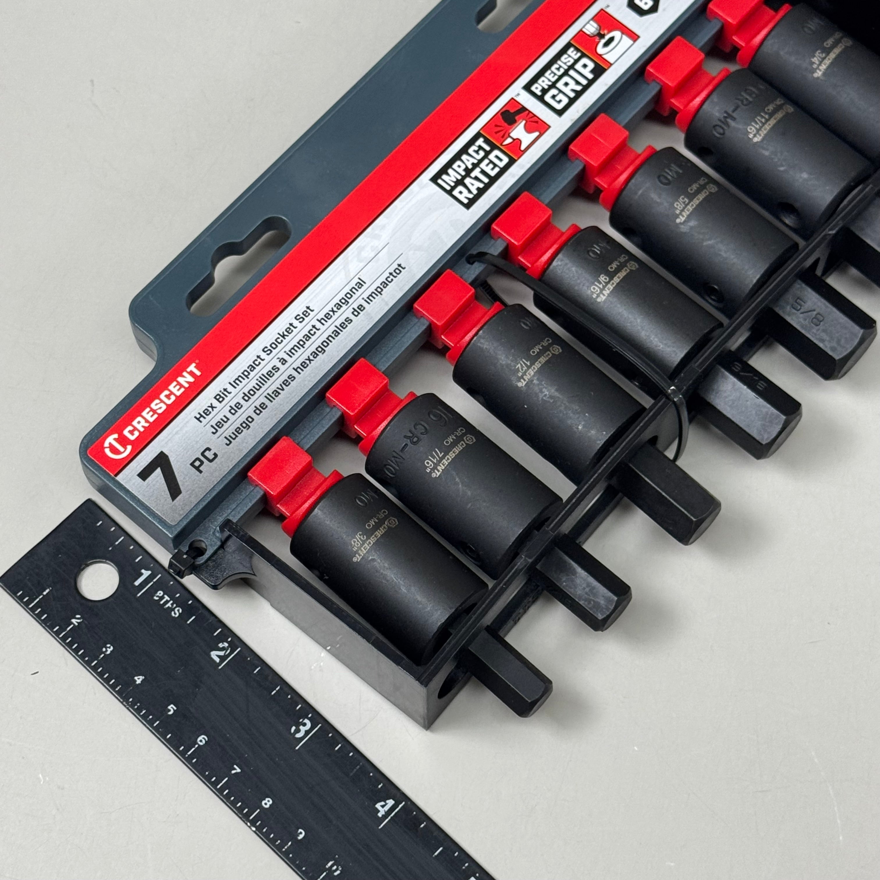 CRESCENT (7 pc) Assorted Sizes X 1/2 in. Metric 6 Point Hex Bit Socket Set CIMBS11