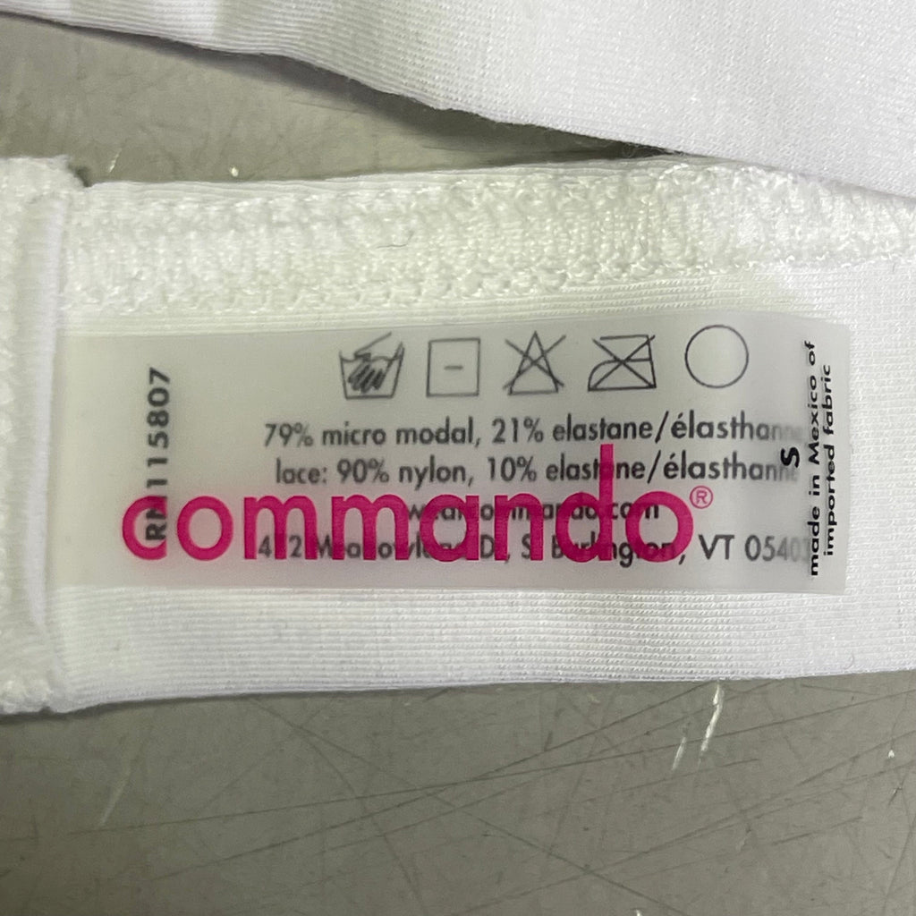 COMMANDO Butter + Lace Bralette Small White GEO500WHT