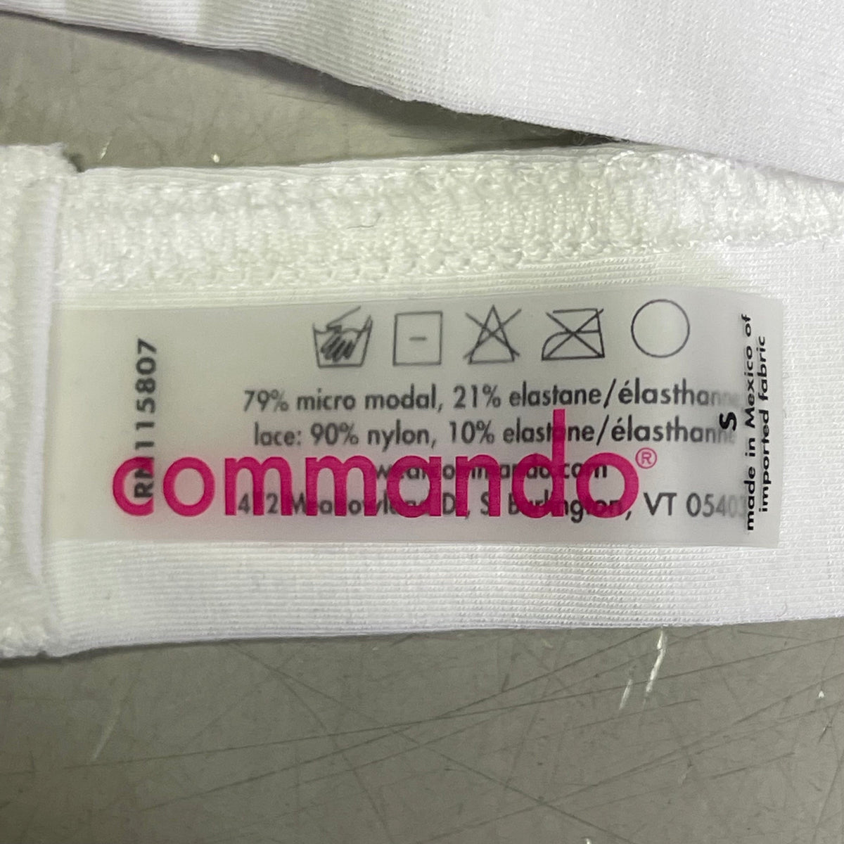 COMMANDO Butter + Lace Bralette Small White GEO500WHT