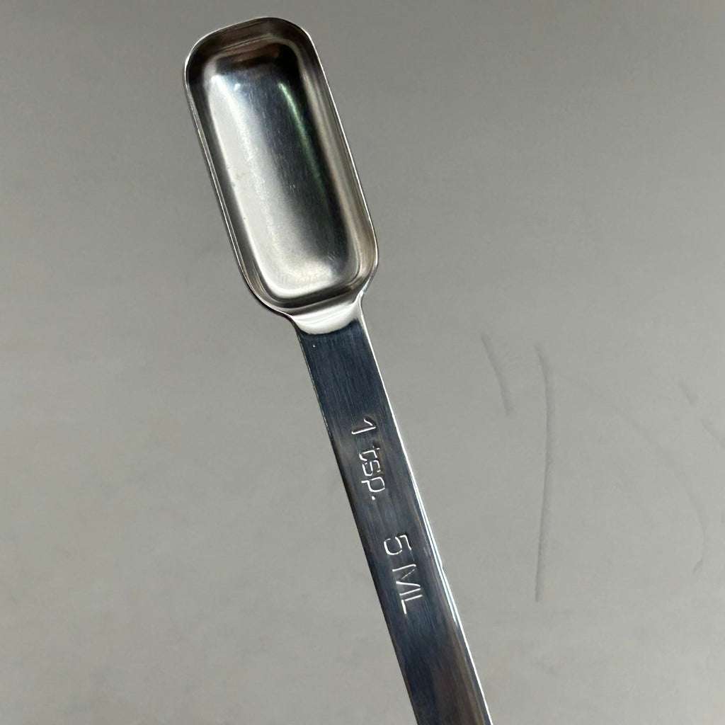RSVP (6 Spoons) Endurance Stainless Steel Measuring Spice Spoon Set 1/8tsp,1/4tsp,1/2tsp,3/4tsp,1tsp, 1tbs