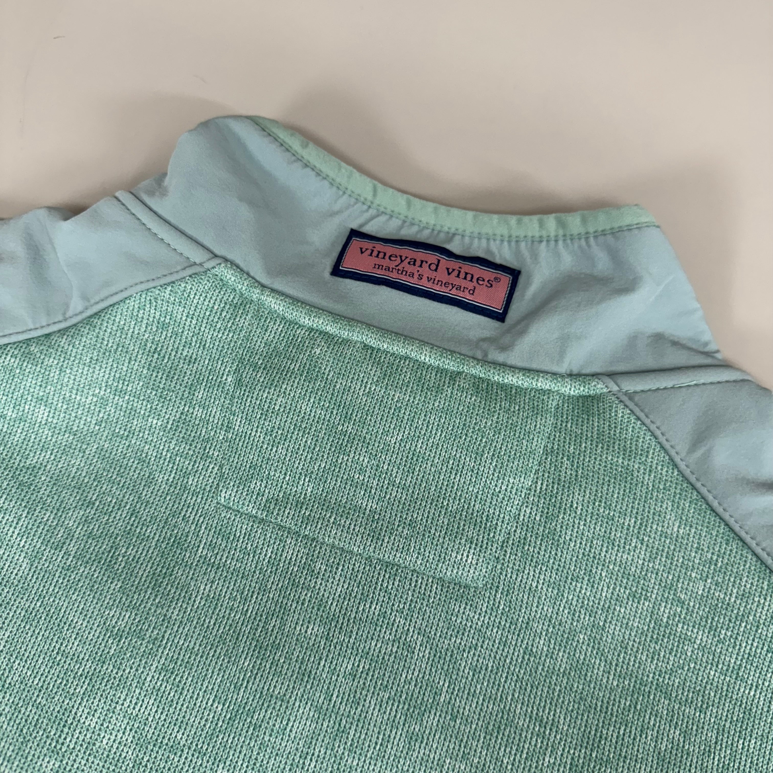 VINEYARD VINES Martha's Vineyard Men's Teal Green Half Zip Pullover Sz- XL