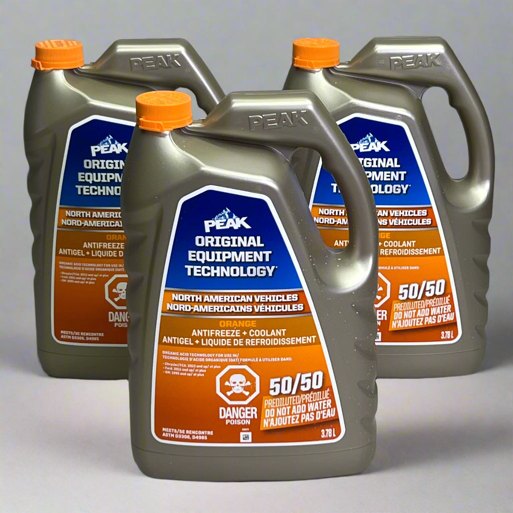 PEAK (3 PACK) 50/50 Antifreeze & Coolant 1 Gal. D3306/D4985, Orange