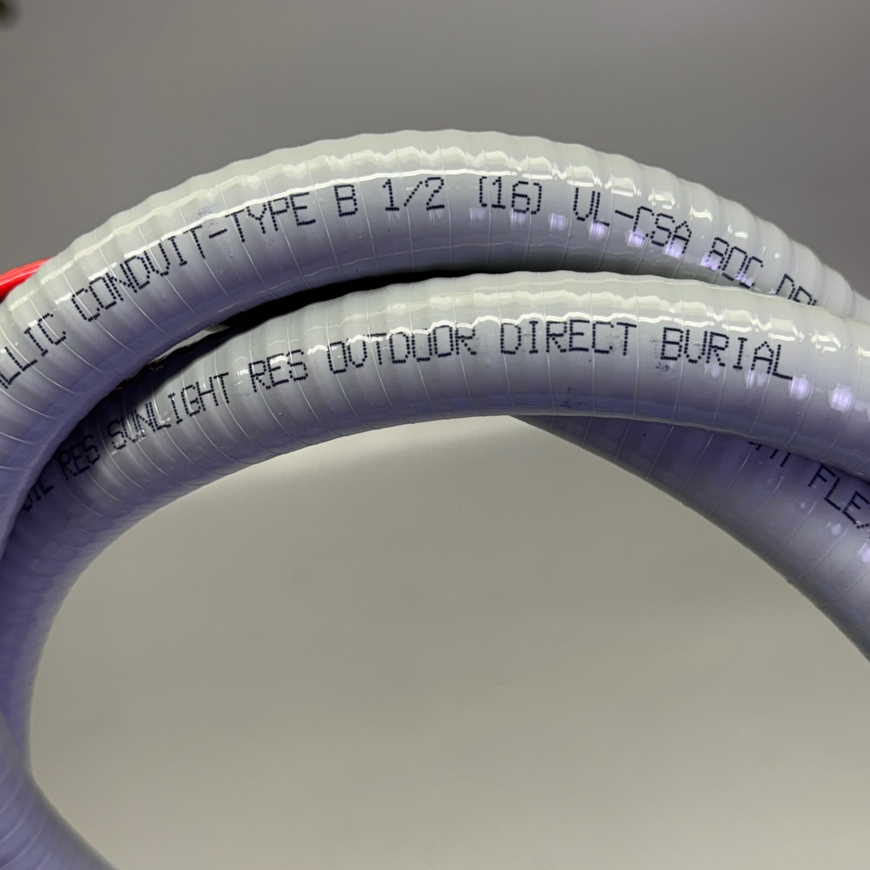 BRAMEC 10 Gauge Wire 1-Str/1-90Deg NM Fittings 1/2" x 6'  Grey 18825