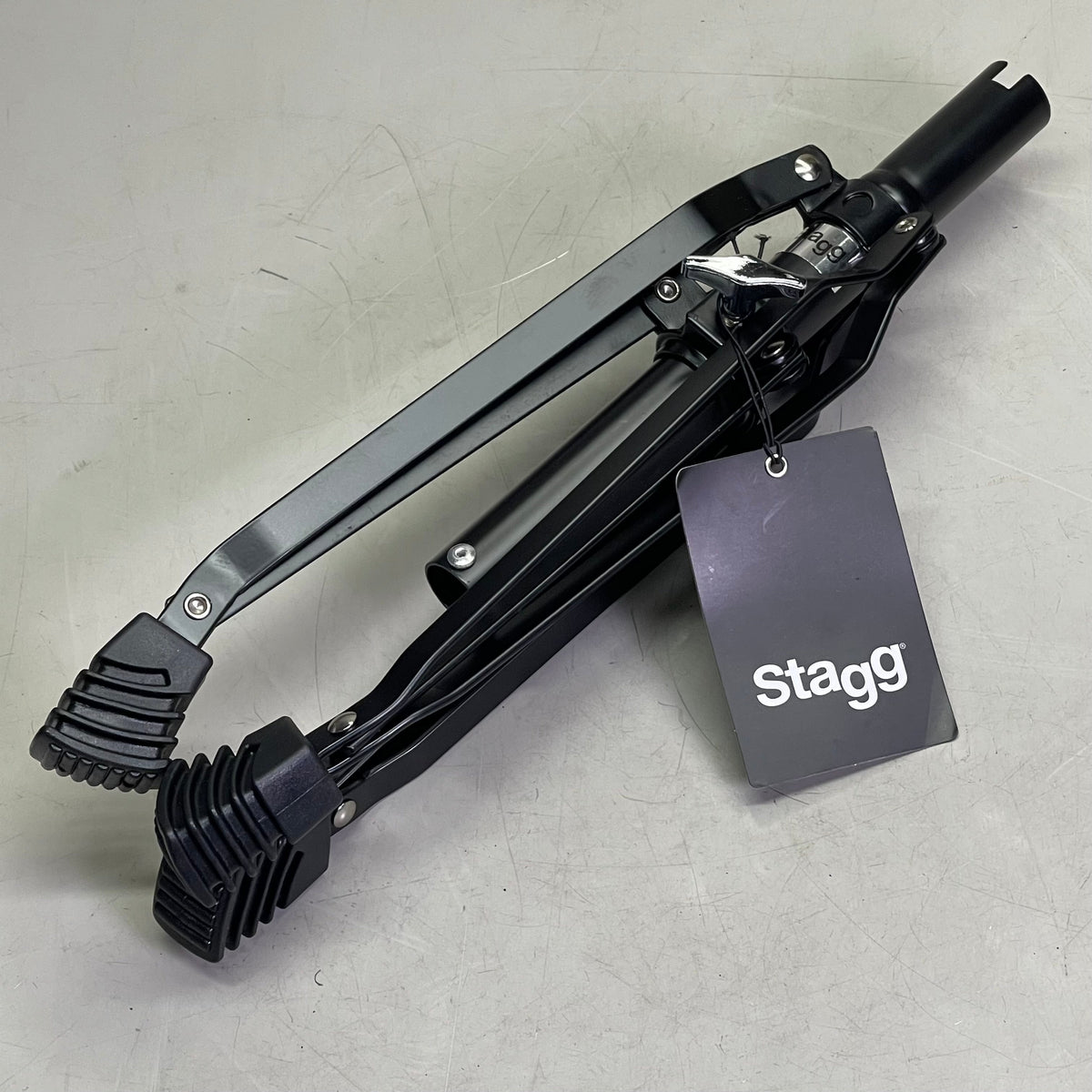 STAGG Drum Throne Vinyl Double Braced Adjustable Height Black DT-32BK