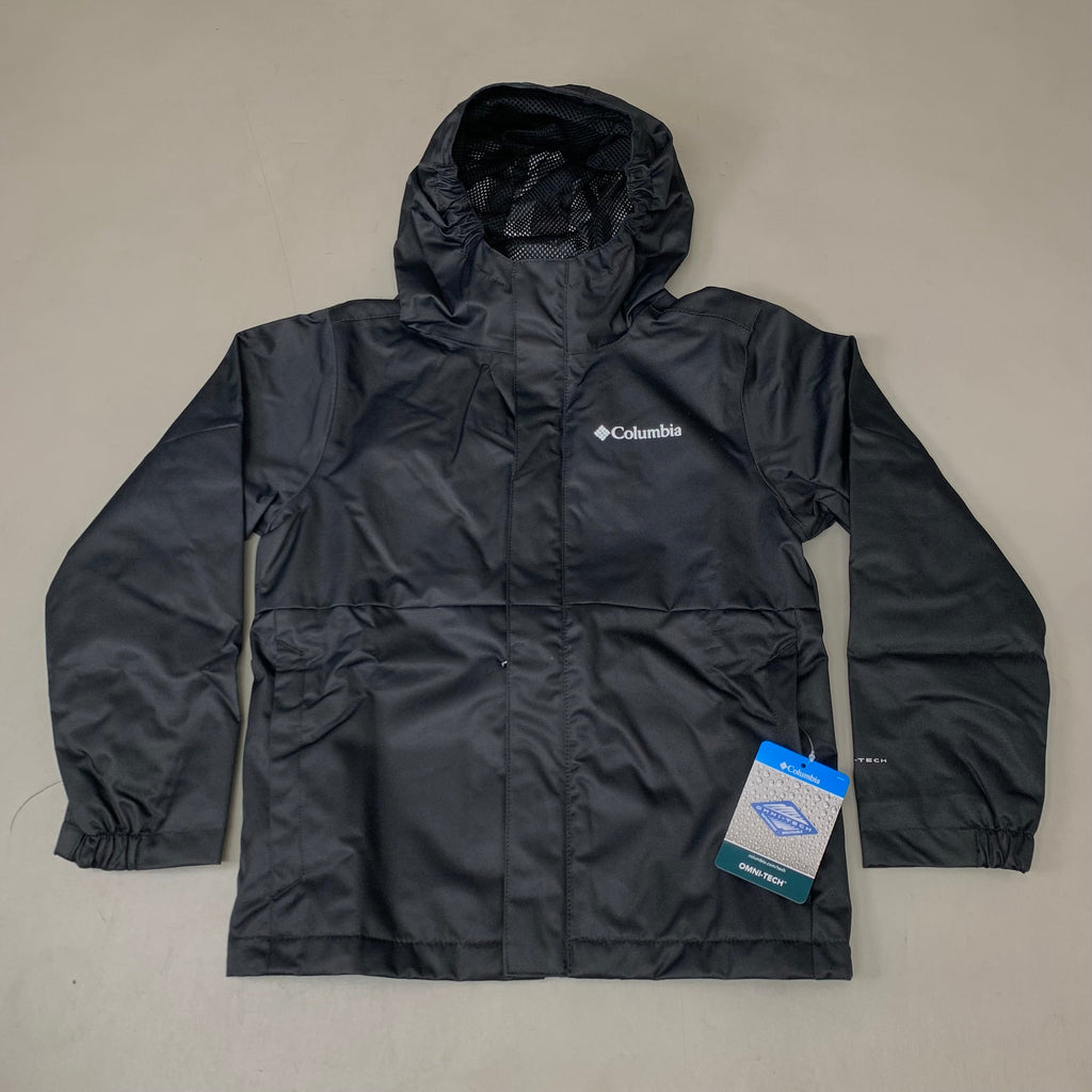 COLUMBIA Reflective Detail Hikebound Jacket Boys Youth Sz S Black SB6647-010