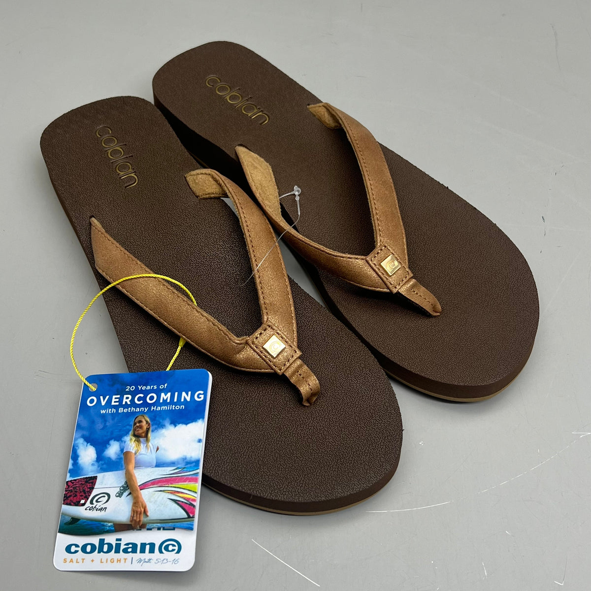 COBIAN Skinny Bounce Comfortable Synthetic Strap Women's Sz 6 Tan SKI25-230-06