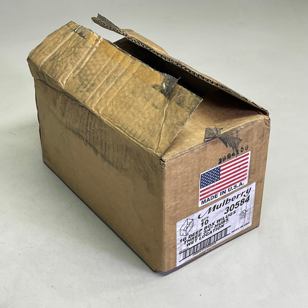 MULBERRY (10 PACK) Electrical Outlet Box, Wet Location Three 3/4" Hubs  Aluminum 30584