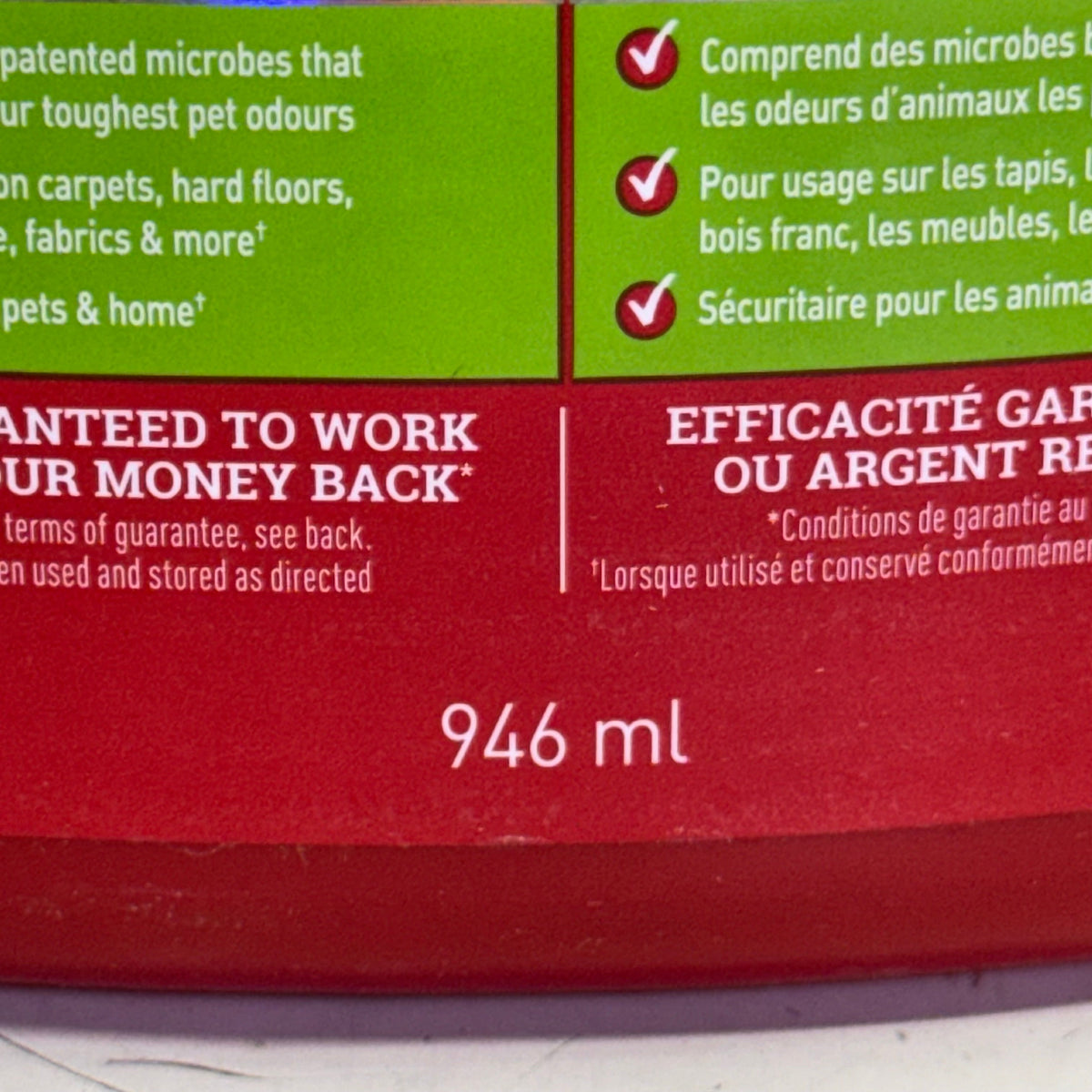 NATURE'S MIRACLE (2 PACK) Advanced Stain & Odour Eliminator 946 ml, Red