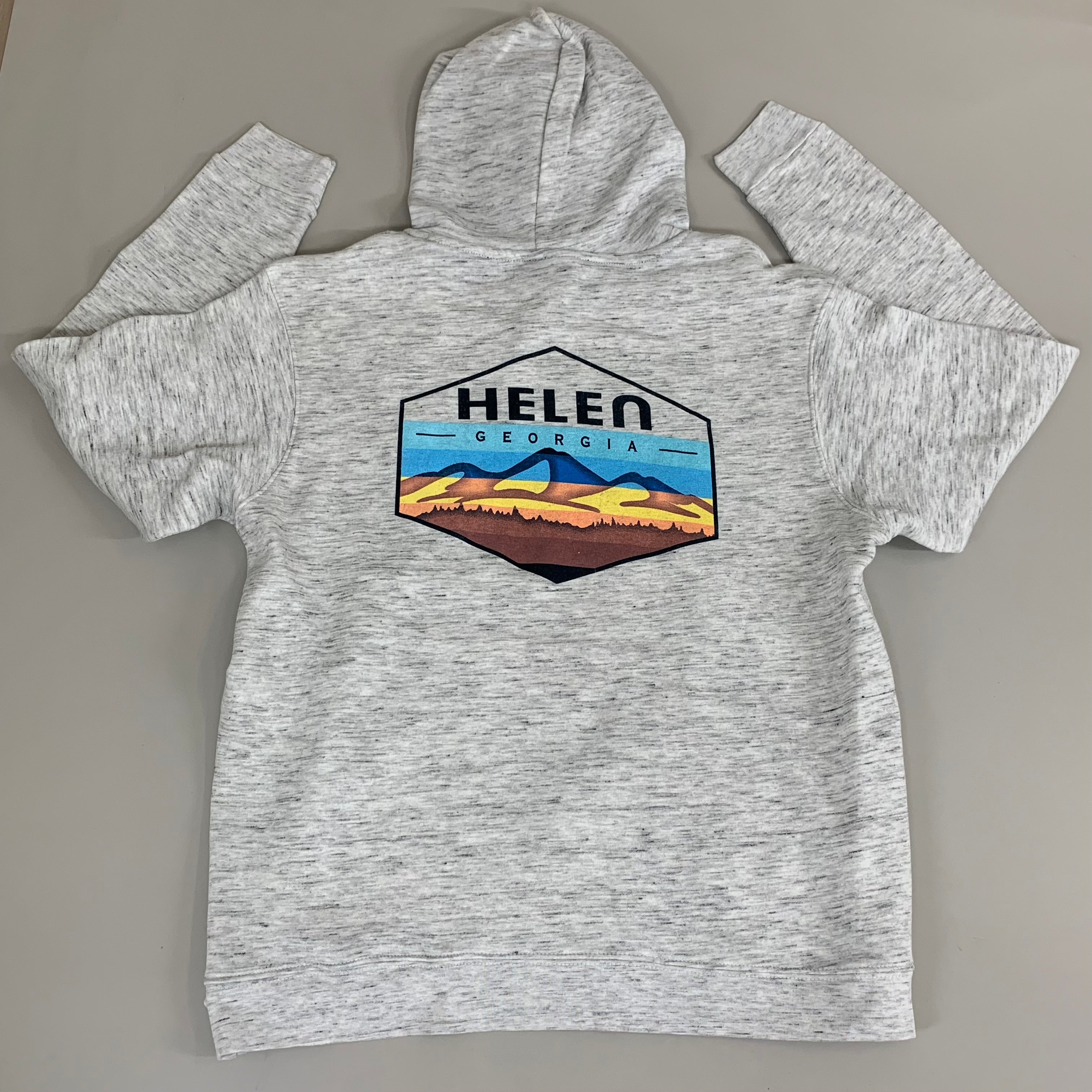 LONEROCK Helen Georgia Tie Hoodie Sz L White/Grey