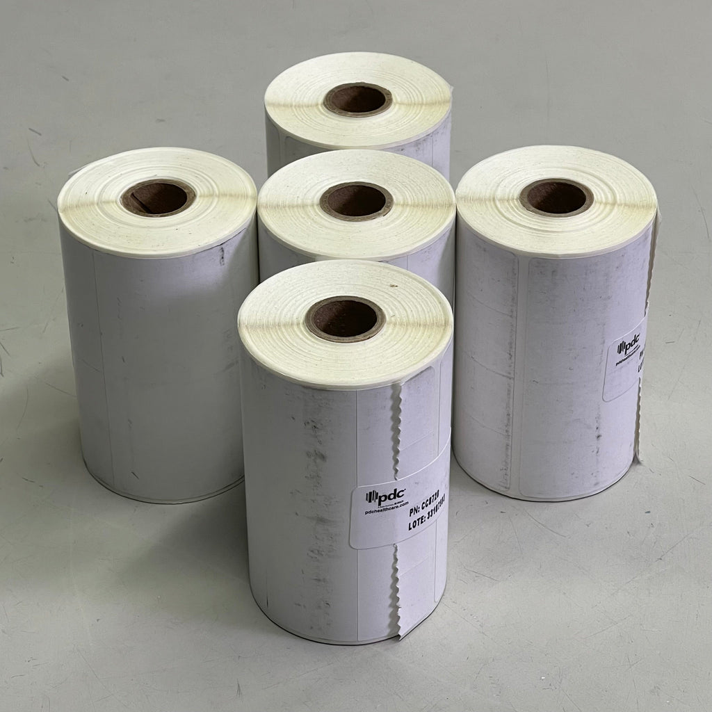 PDC (5 PACK) Thermal Wristband 155/Roll, 4" x 4-1/2" Bands White CC8728