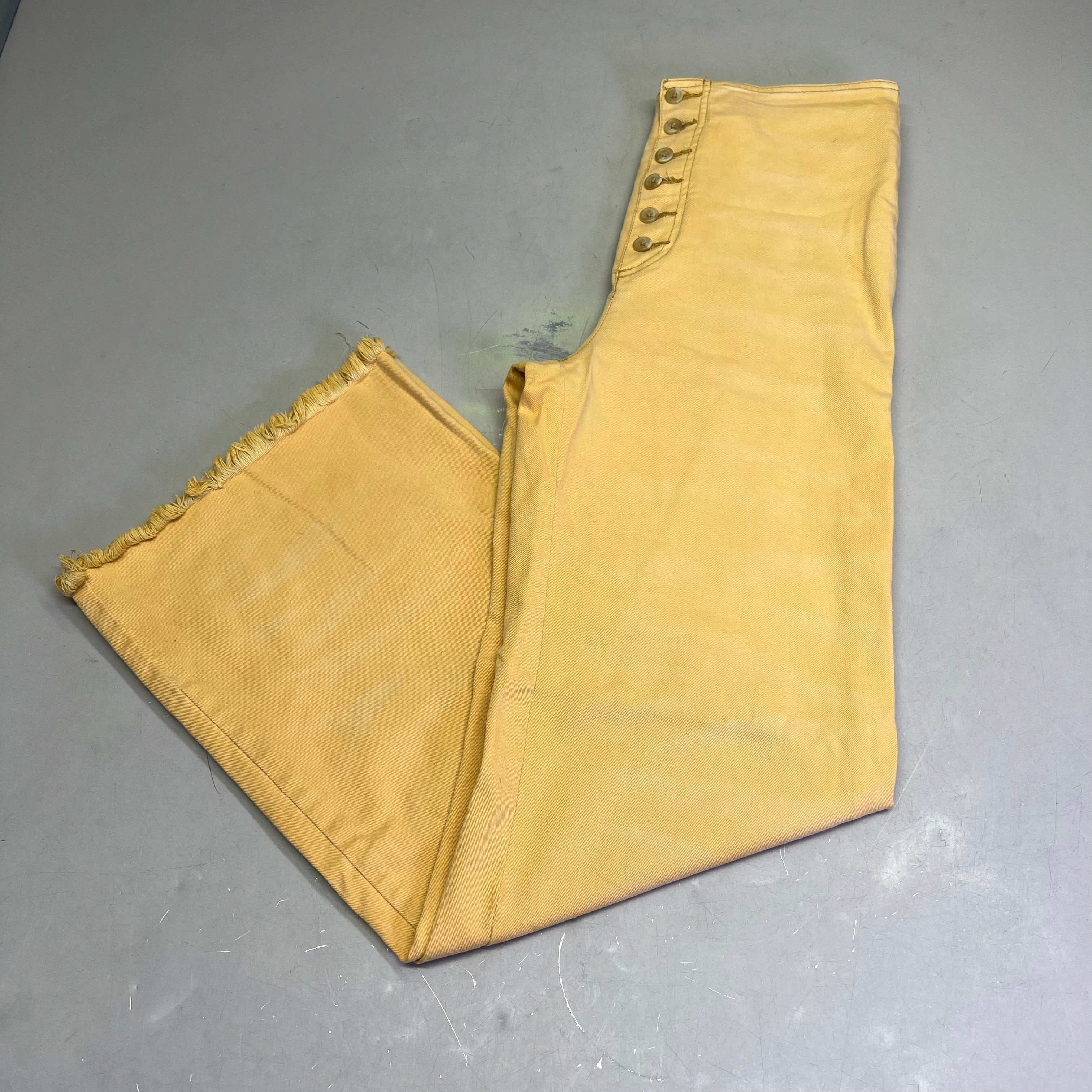 ANTGROPOLOGIE Pilcro Button W/ Hip Belt Jeans Women's Sz 29 Yellow (Pre-Owned)