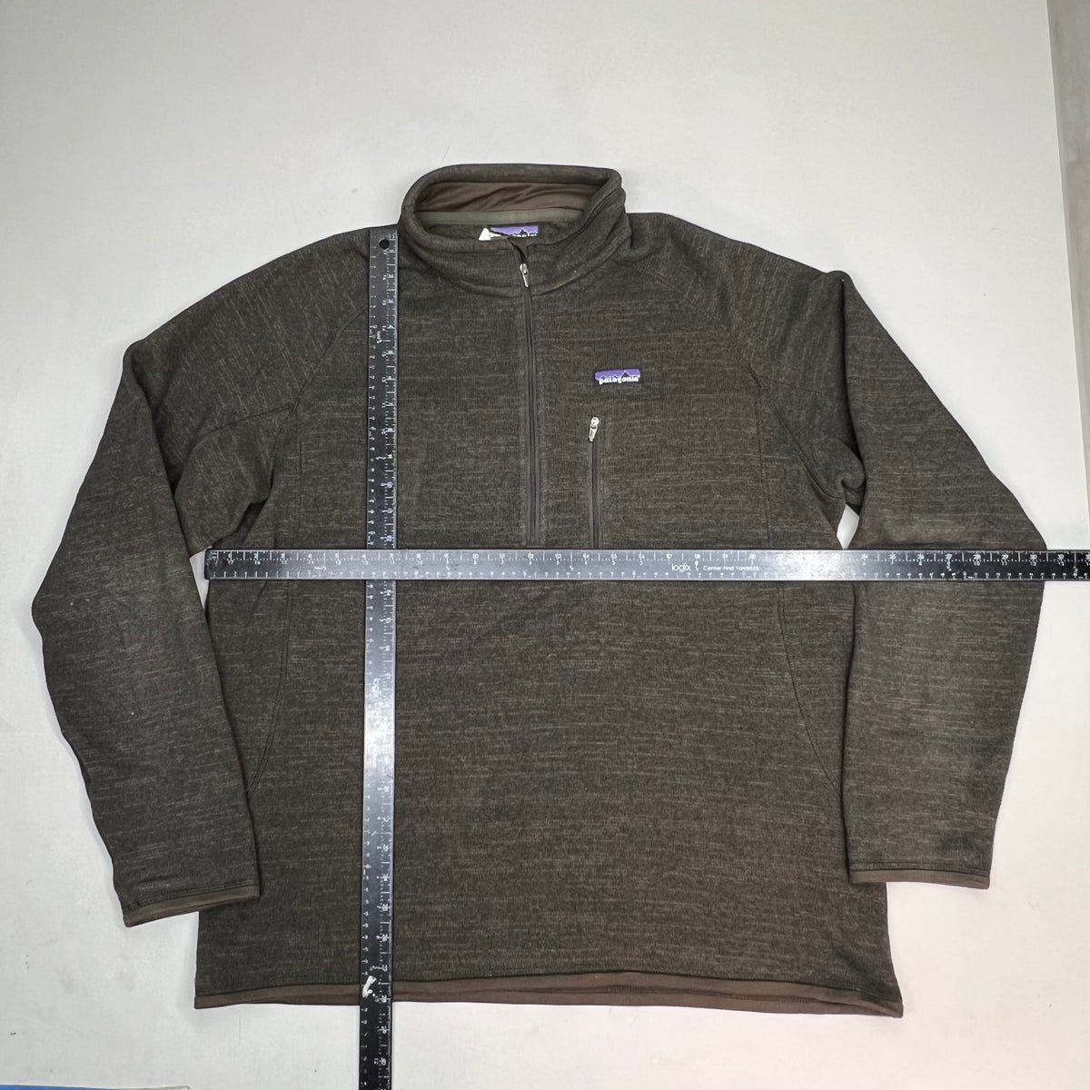 PATAGONIA Quarter Zip w/ Pocket 100% Polyester Jacket Men's Sz XL Brown (Used)