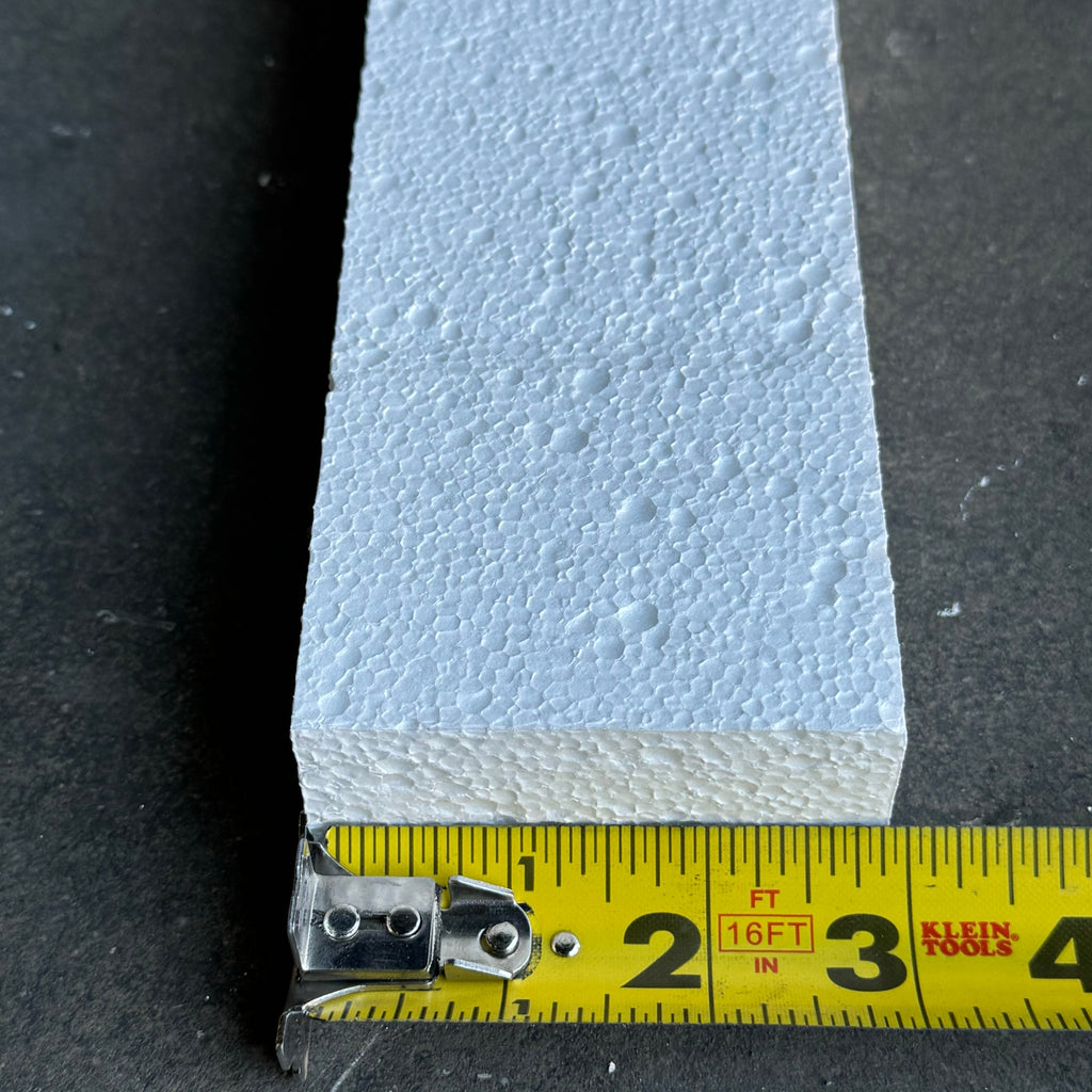 ZA@ NUCOR 168PK Rectangular Styrofoam 23”Lx3”Wx1-1/2”T White