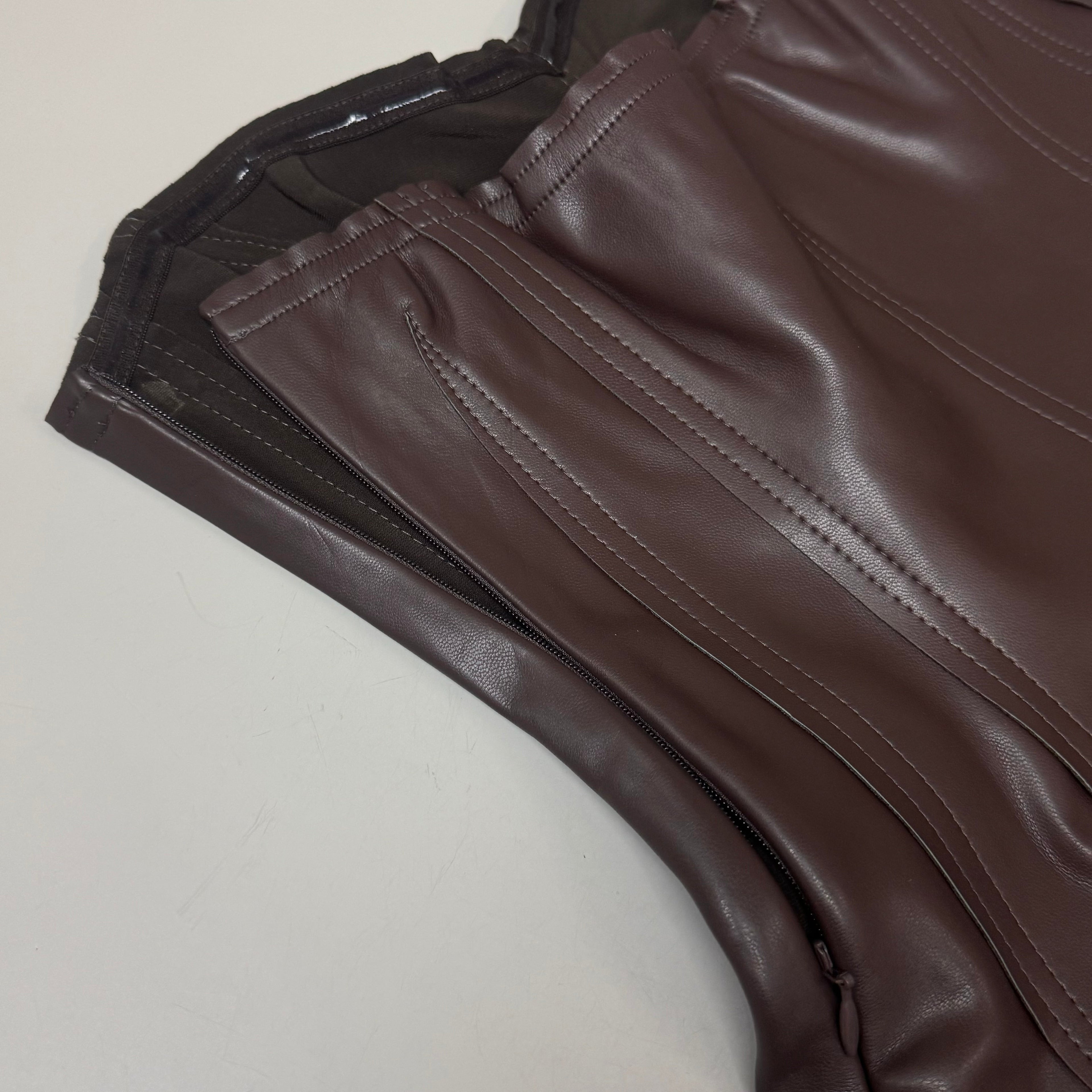 NORMA KAMALI Strapless Grace Mini Dress Unlined Women's Sz XXS/32 Chocolate