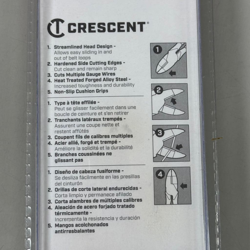 CRESCENT 9" Lineman's Compound Action Dual Material Pliers Red