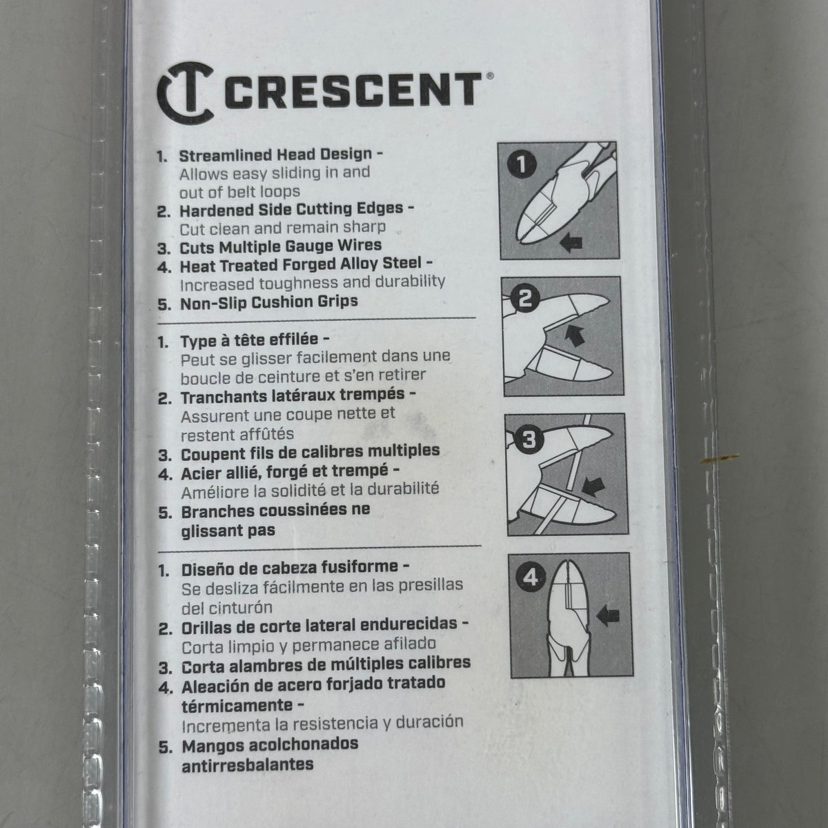 CRESCENT 9" Lineman's Compound Action Dual Material Pliers Red
