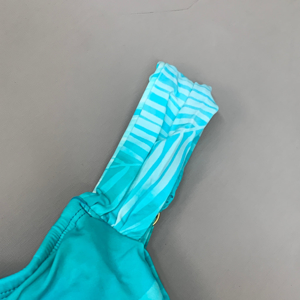 JANTZEN Womens Bathing Suit Patterned One Piece Sz-22W Ideal Teal JZ22706M