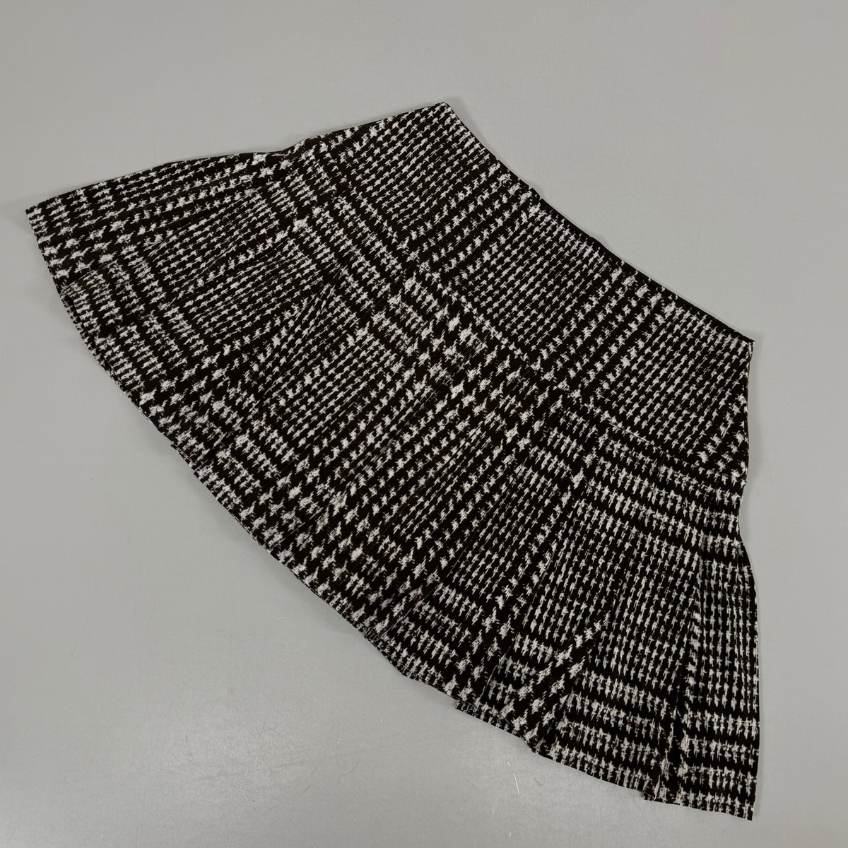 NORMA KAMALI Silky Jersey Pleated Micro Skirt Unlined Women's Sz S/32 Chocolate