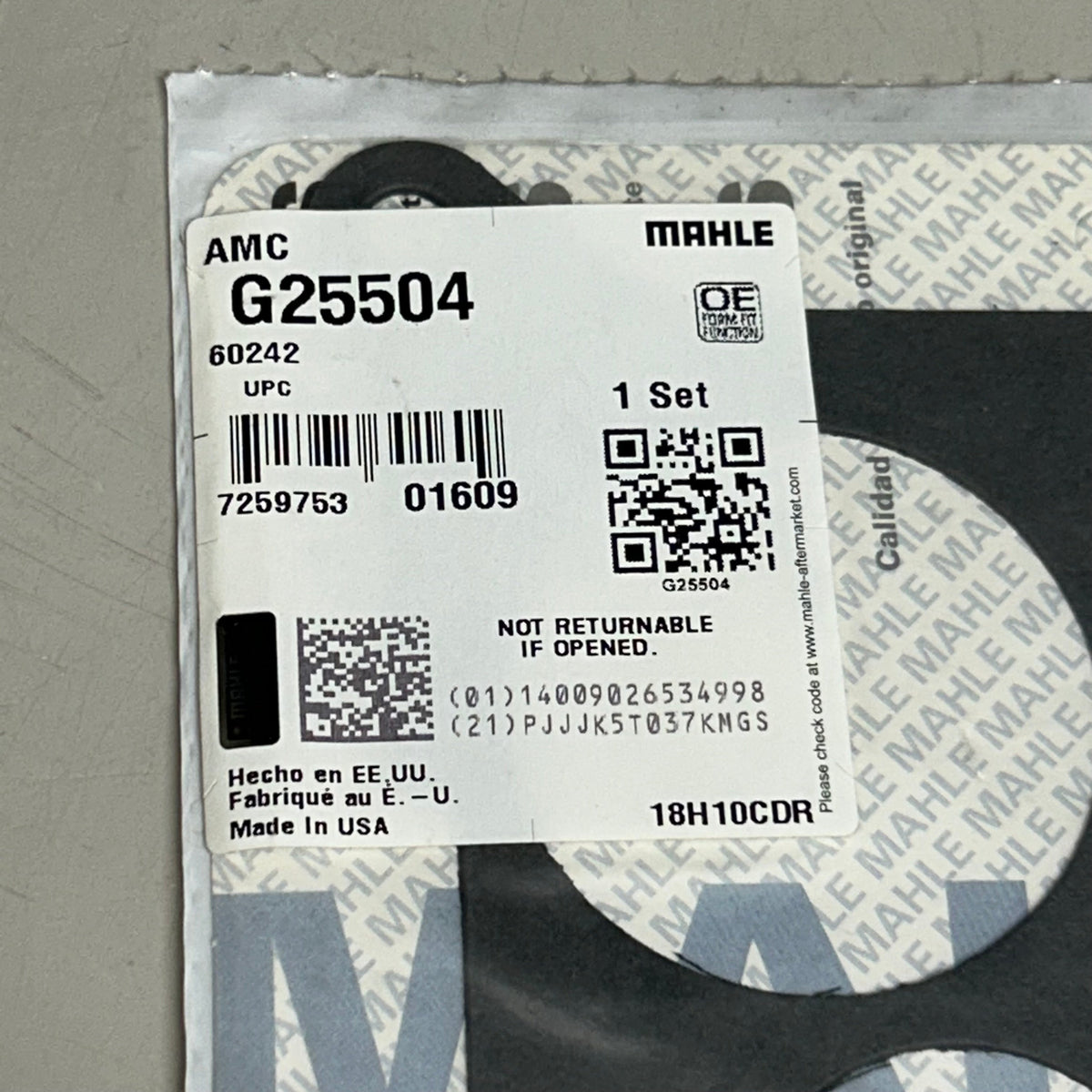 MAHLE Carburetor Mounting Gasket Replacement Part For Jeep & AMC G25504