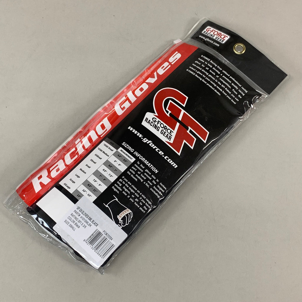 G-FORCE G5 Racing Gear Gloves SZ S Black 4101SMLBK