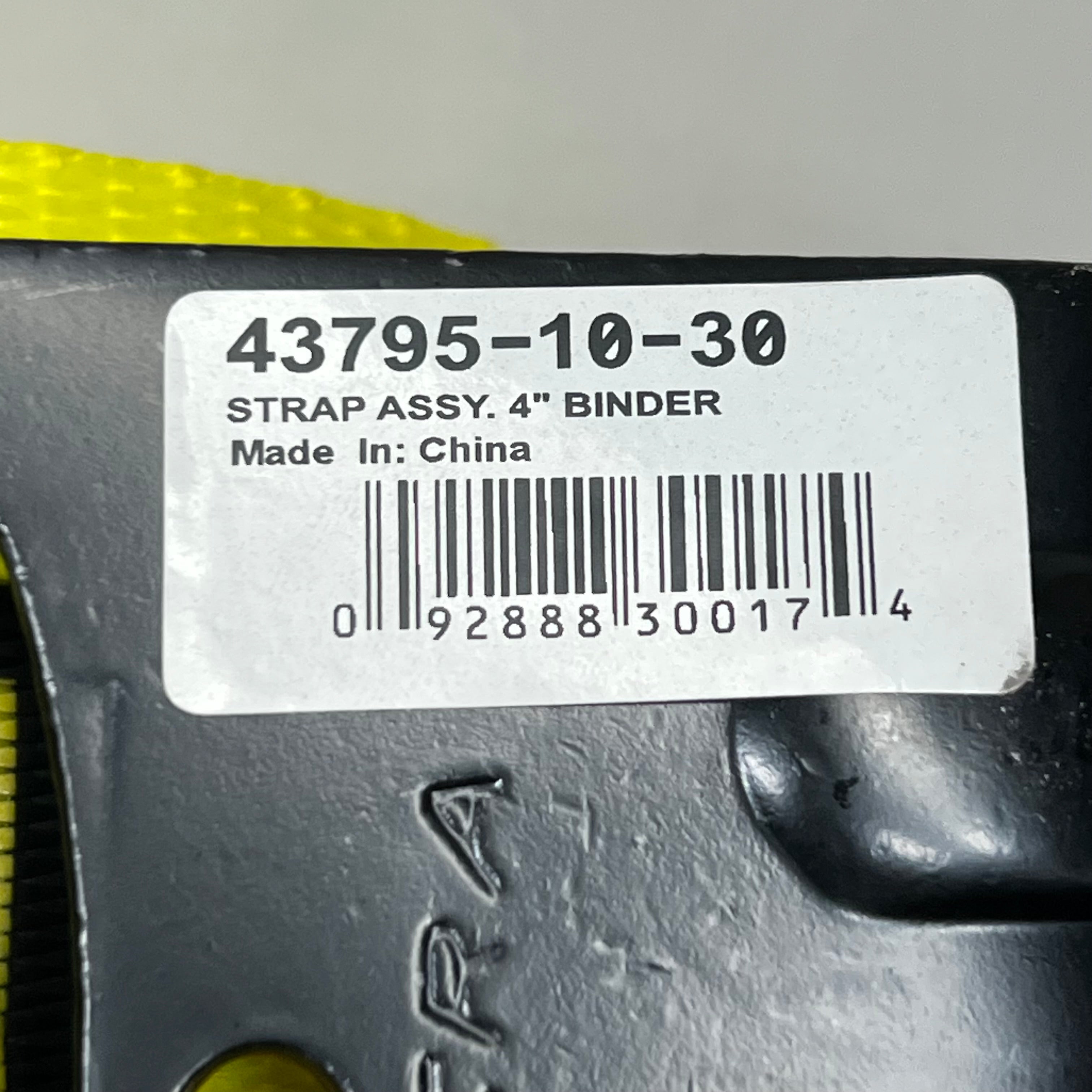 ANCRA Winch Strap 5400 lb Load Limit Sz 4" W X 30' L Binder Yellow 3795-10-30
