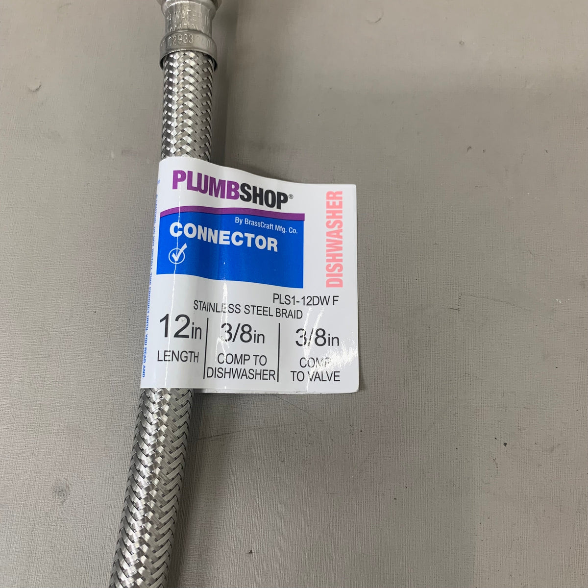 PLUMBSHOP (5 PACK)  Braided Dishwasher Connector 3/8"X3/8"