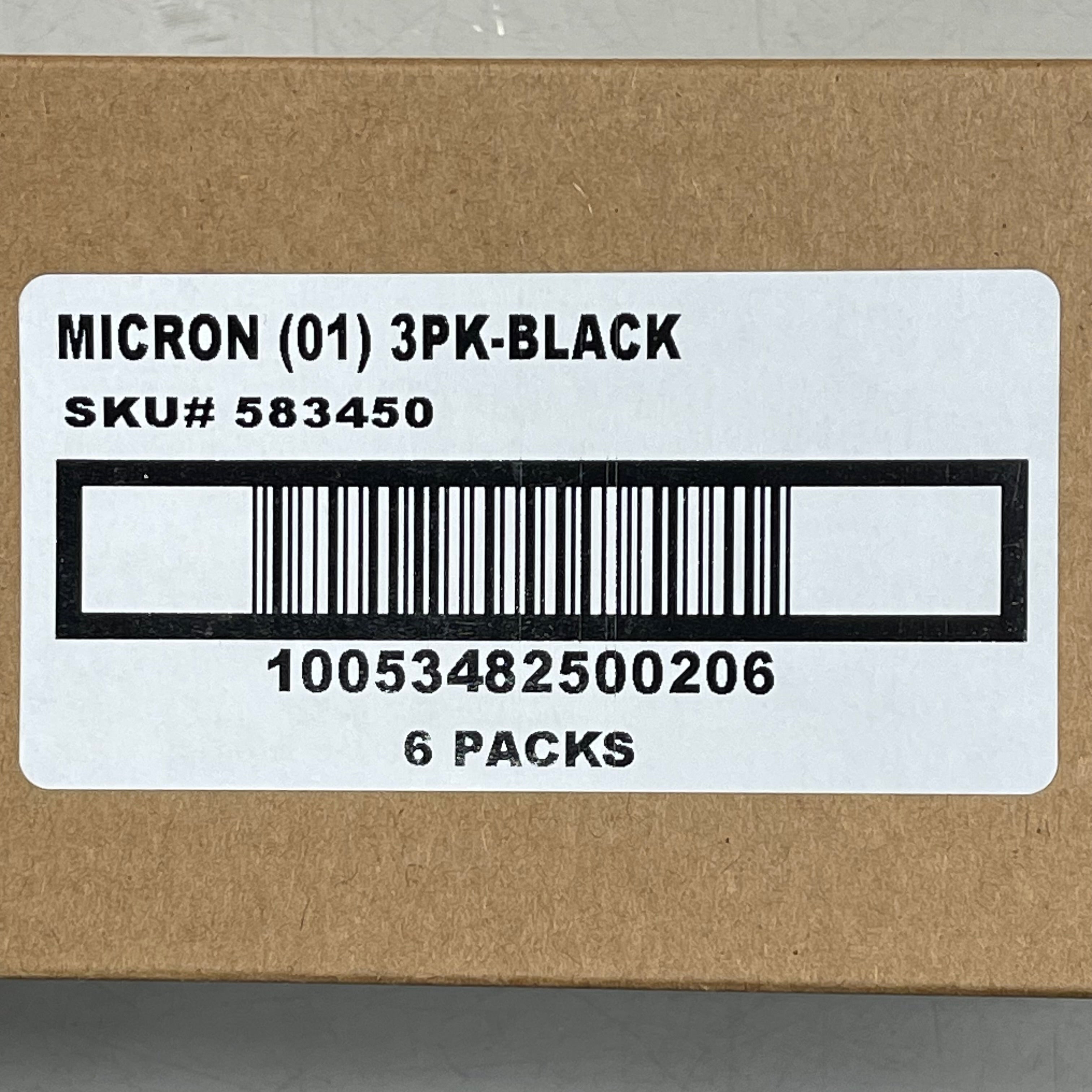 SAKURA (6-PACK) Pigma Micron Pens 0.25mm Black 50020