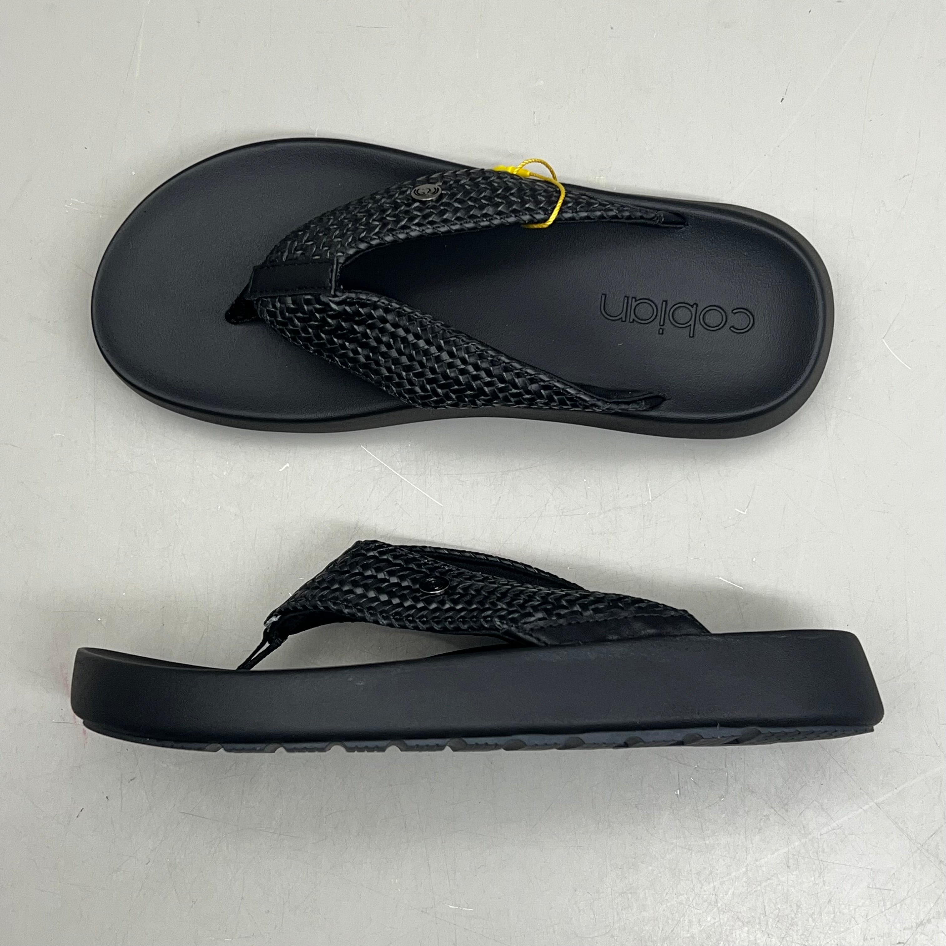 COBIAN Palmilla Braided Synthetic Leather Strap Sandals Women's Sz 10 EU 41 Black PAL25-001-10