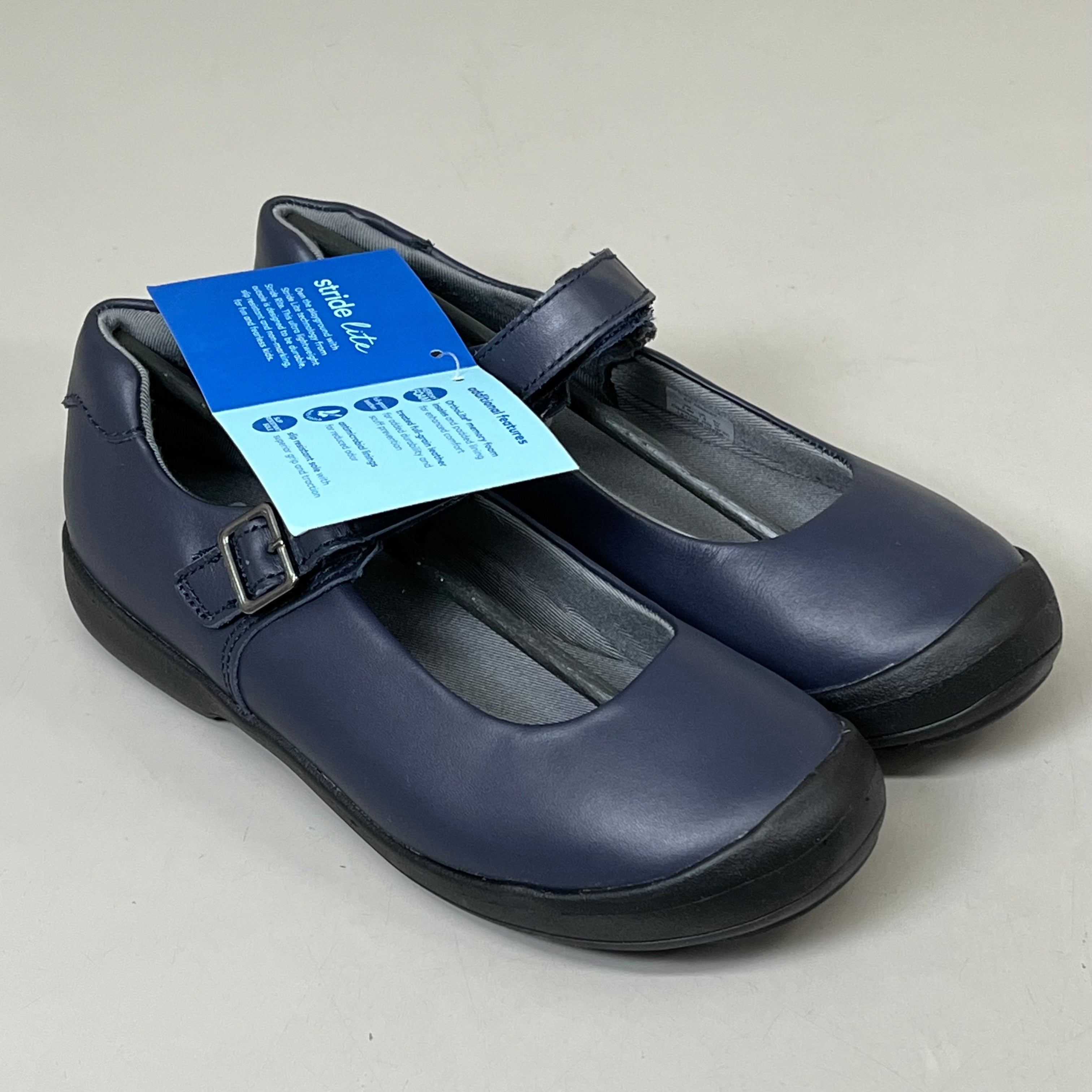 STRIDE RITE SR Ainsley Chidrens Dress Shoes Sz 2.5M Navy CGOO8402